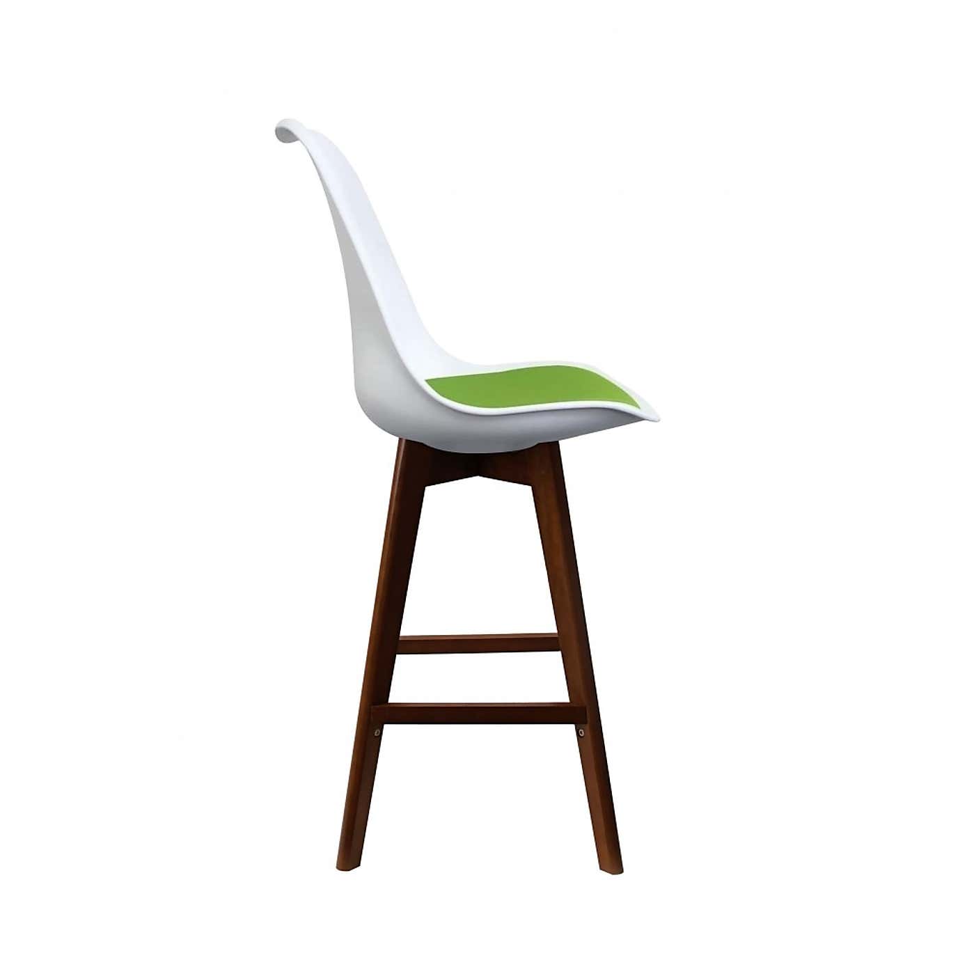 Fusion Living Soho White Plastic Bar Stool