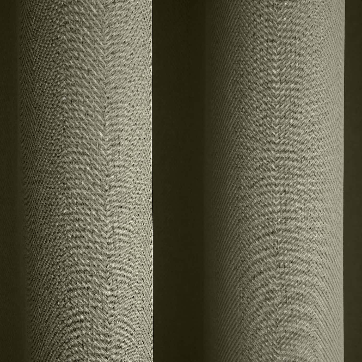Rotterdam Herringbone Blackout Pencil Pleat Curtains