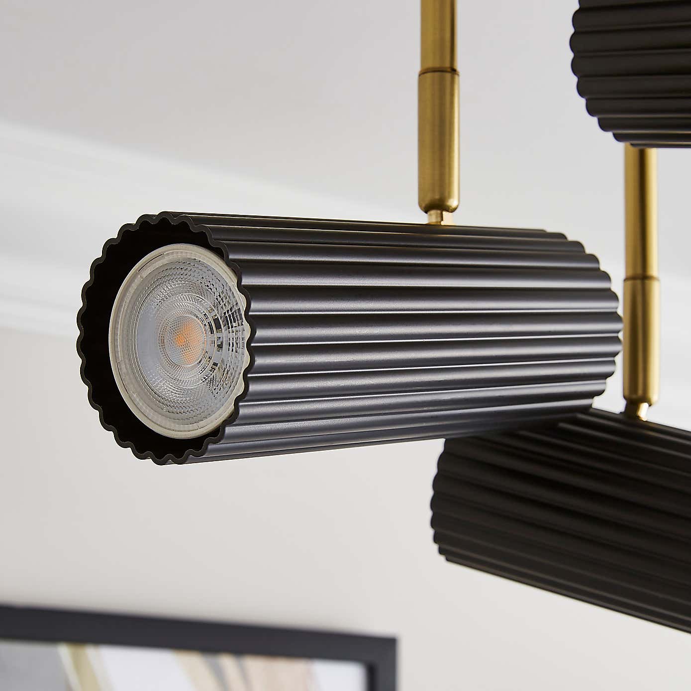 Georgi Industrial Ribbed 3 Light Adjustable Spotlight