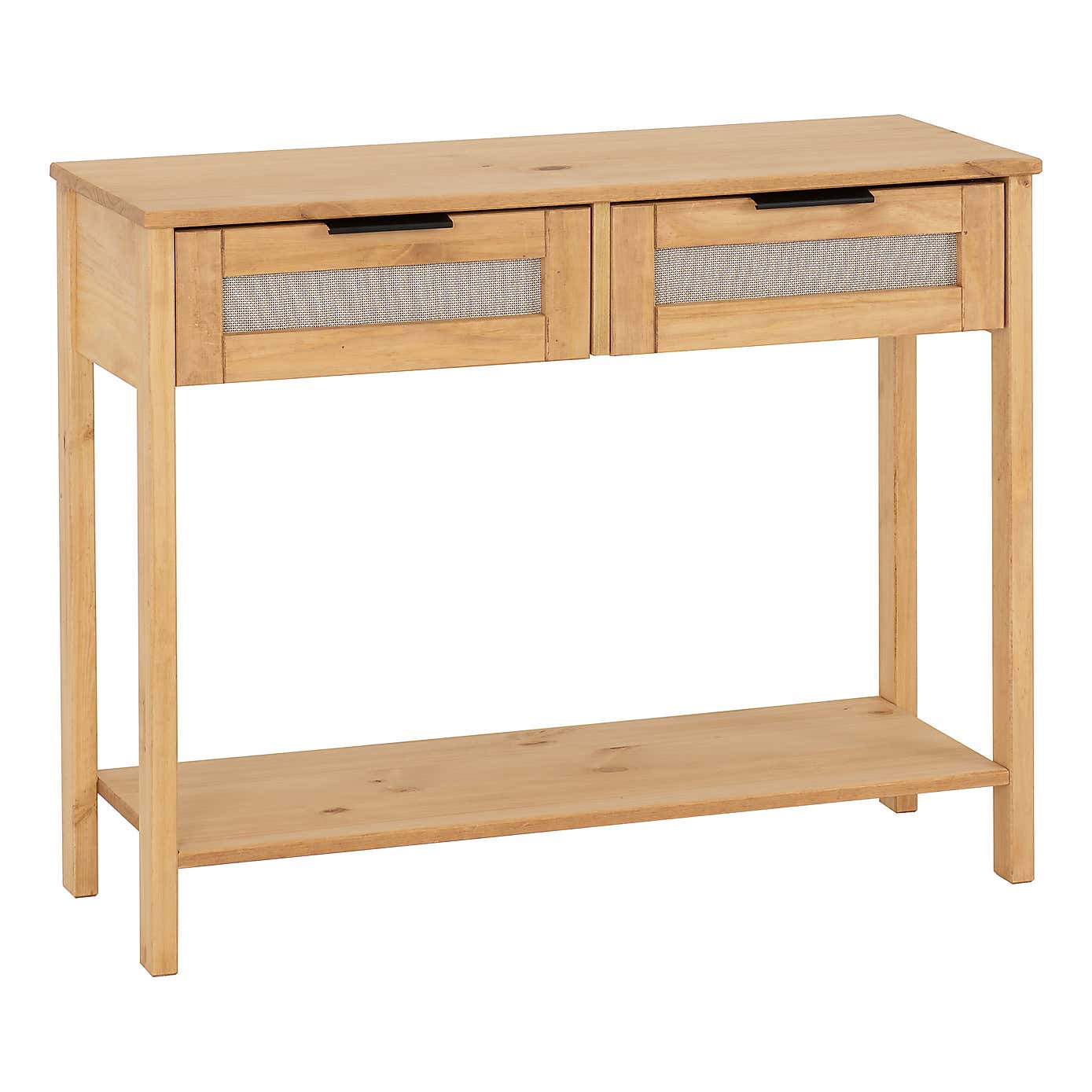 Corona Rattan 2 Drawer Console Table