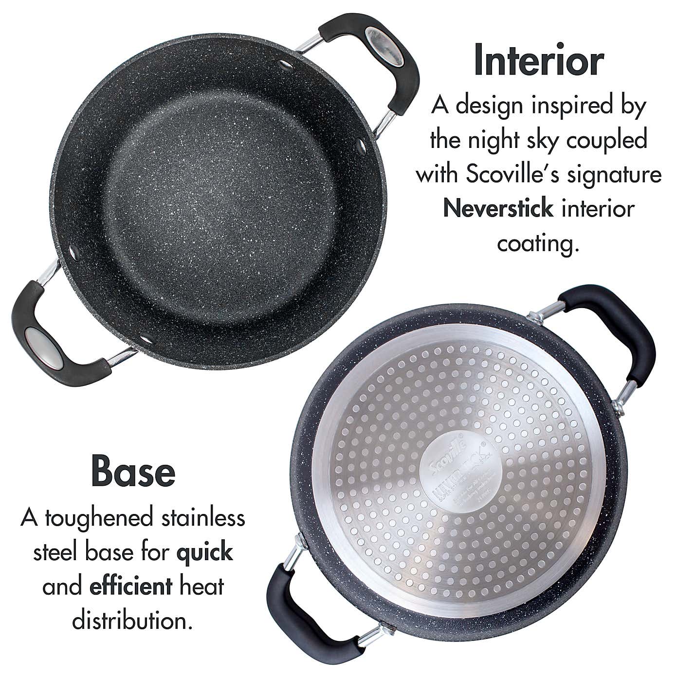 Scoville Neverstick Non-stick Aluminium Stock Pot, 24cm