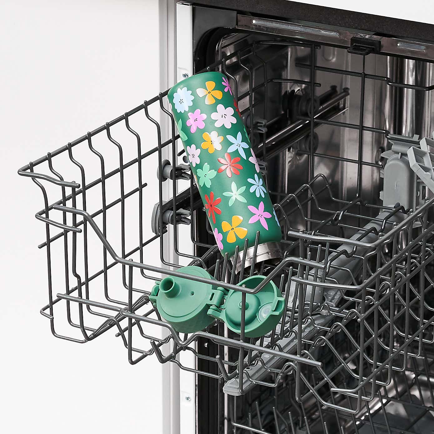 Ion8 Floral Leak Proof Kids Stainless Steel Water Bottle, 400ml