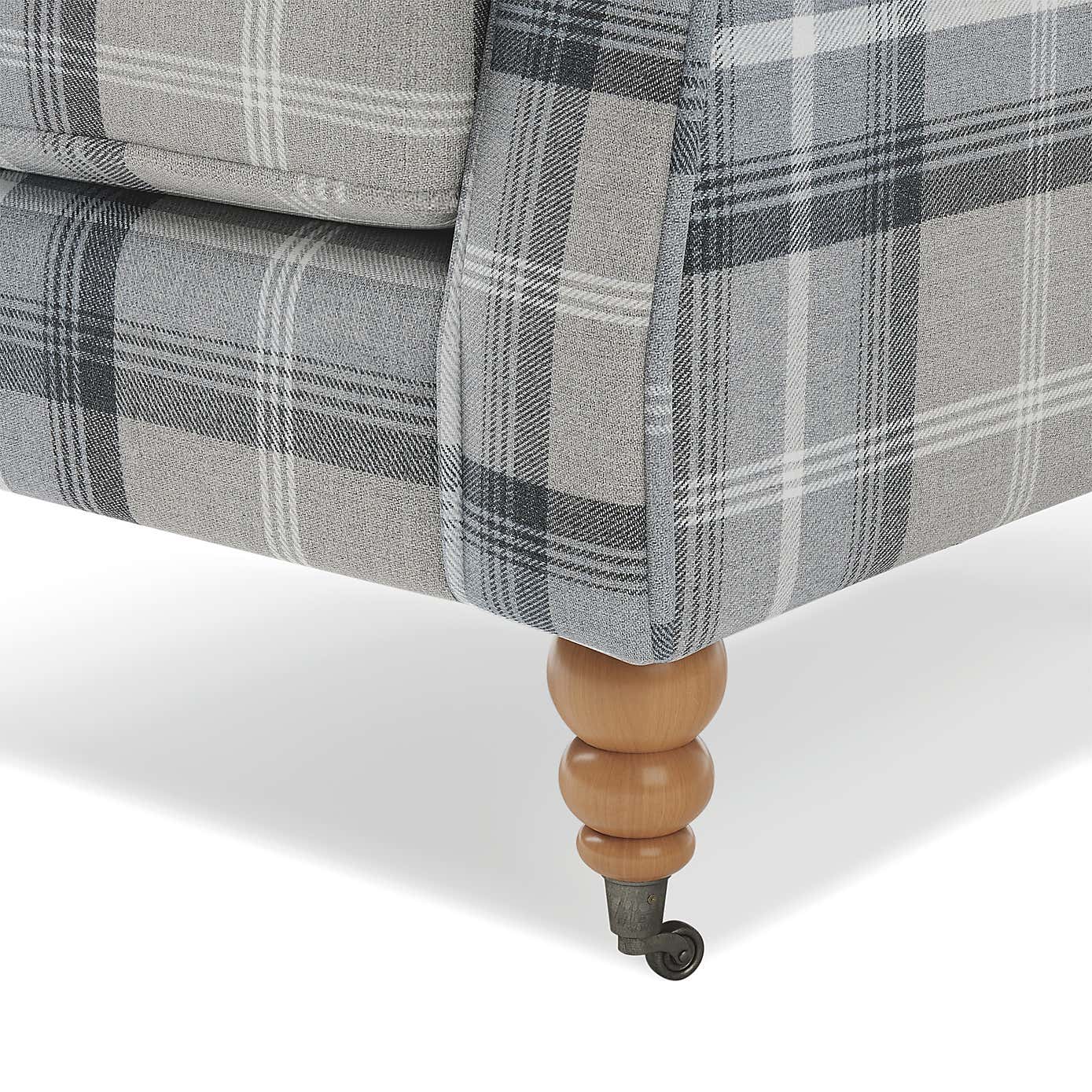 Oswald Grande Check Wingback Armchair