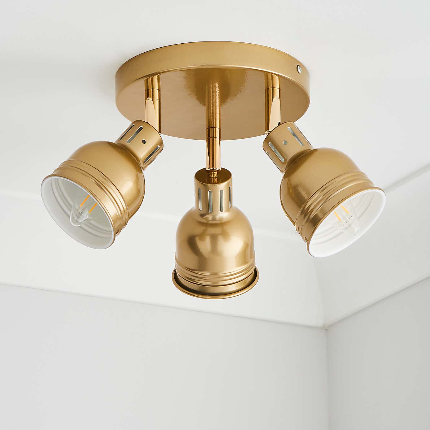 Issac 3 Light Semi Flush Ceiling Fitting