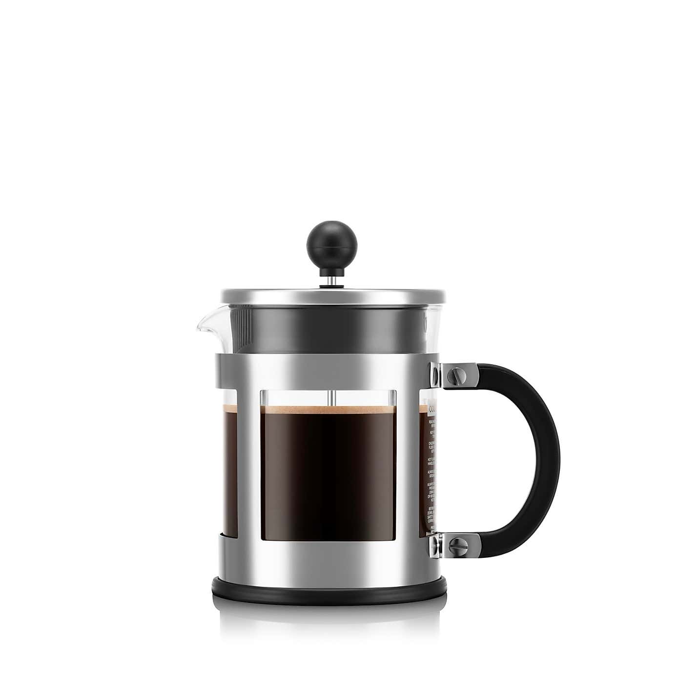 Bodum Kenya 4 Cup Silver Coffee Maker, 500ml