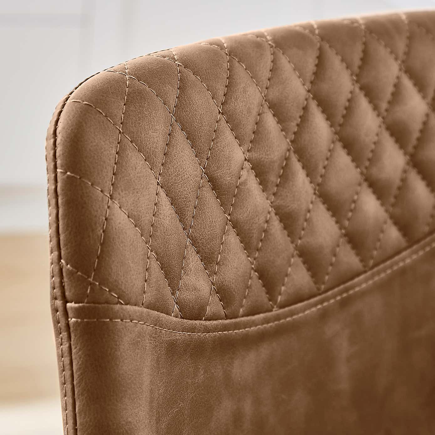 Walden Height Adjustable Bar Stool, Faux Leather