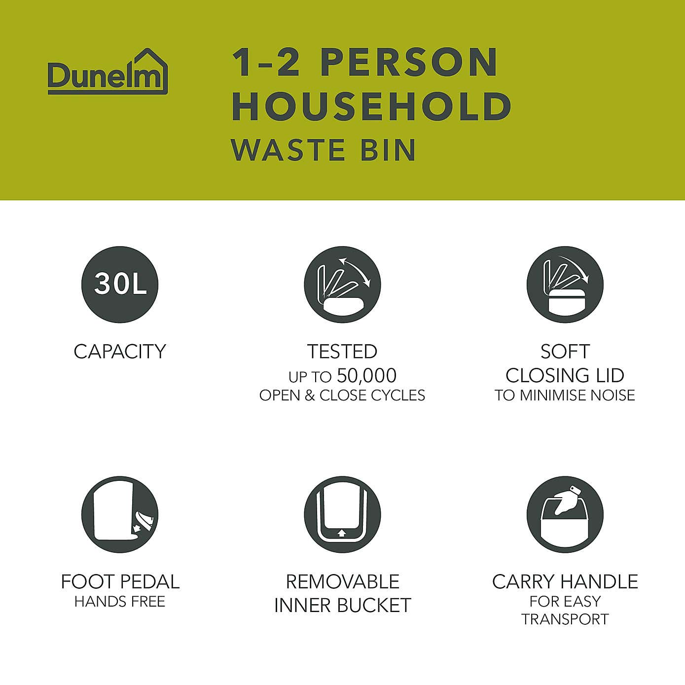 Sleek Soft Touch 30L Bin