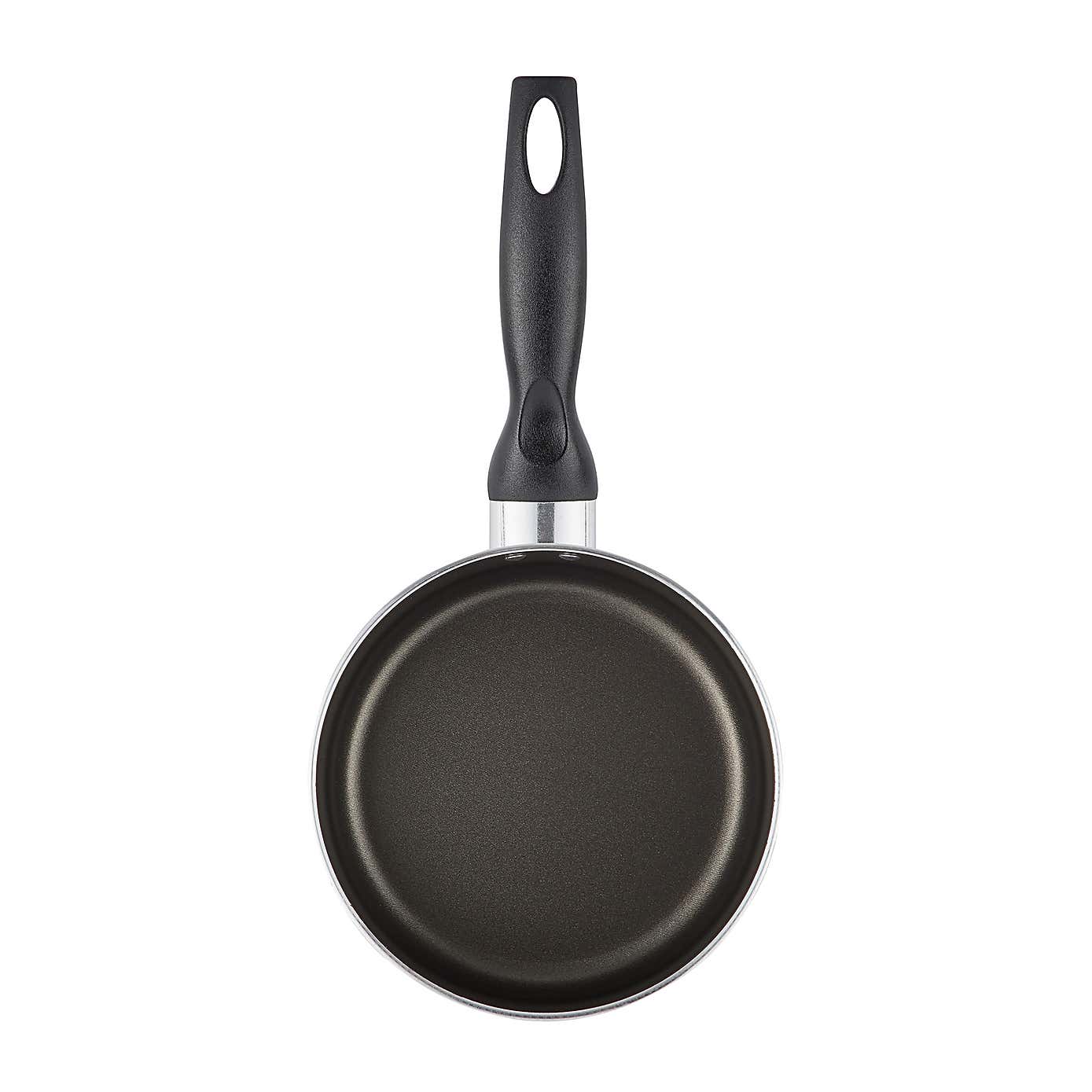 Essentials Non-Stick Aluminium Saucepan, 16cm