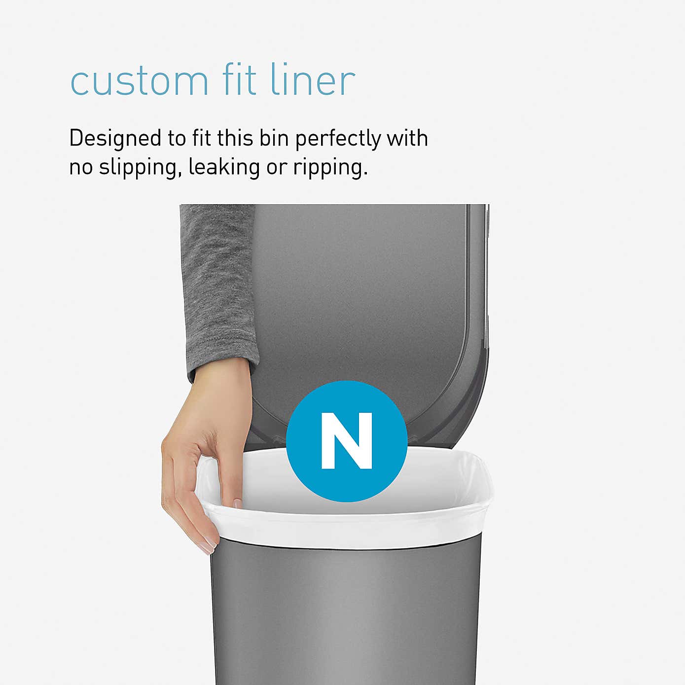 Simple Human 40 Litre Pedal Bin with Liners