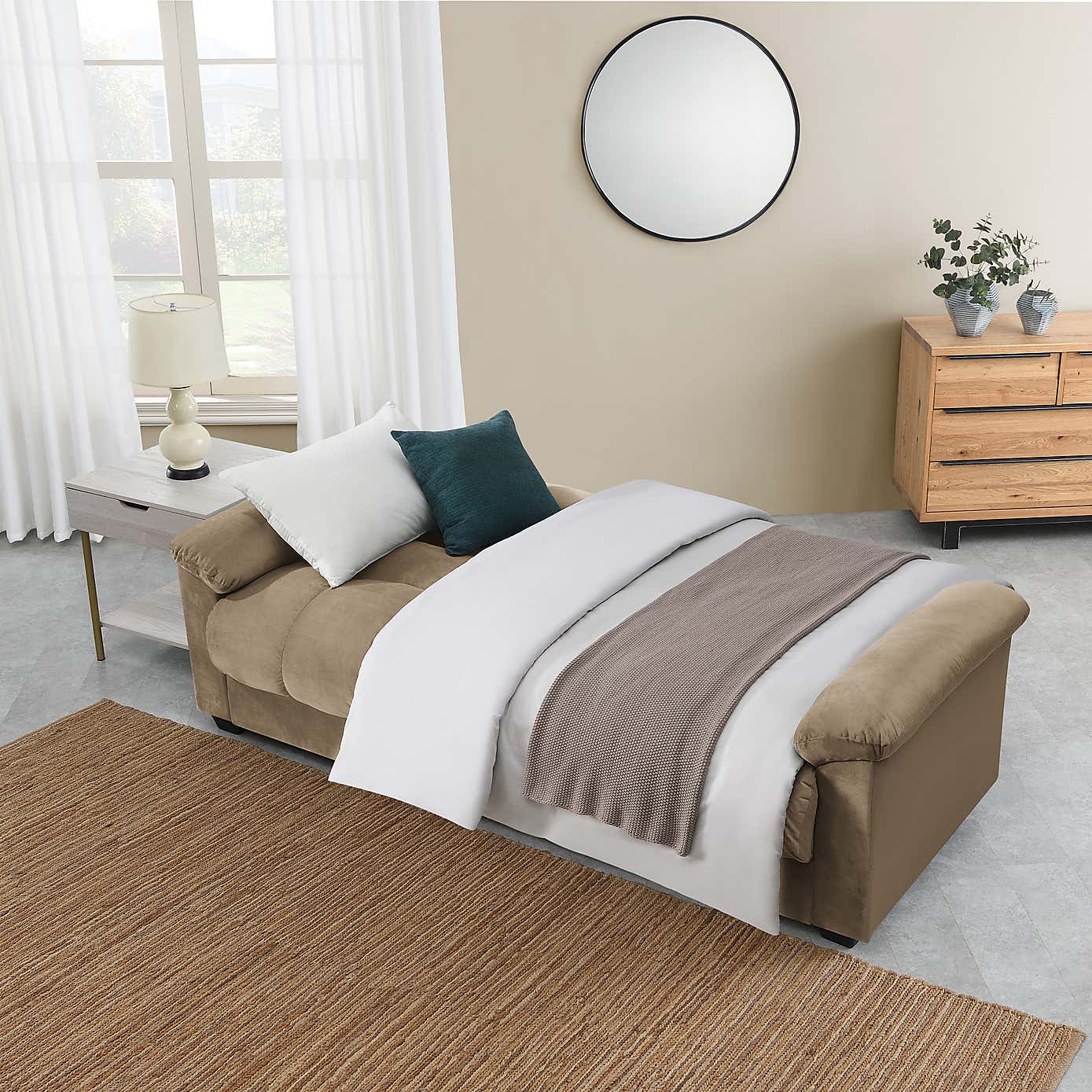 Margo Velvet 3 Seater Sofa Bed