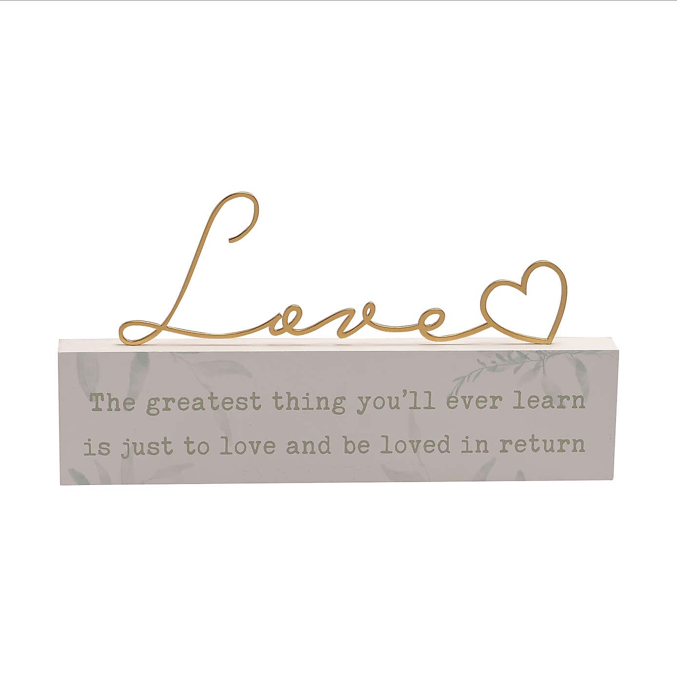 Love Story The Greatest Thing Plaque