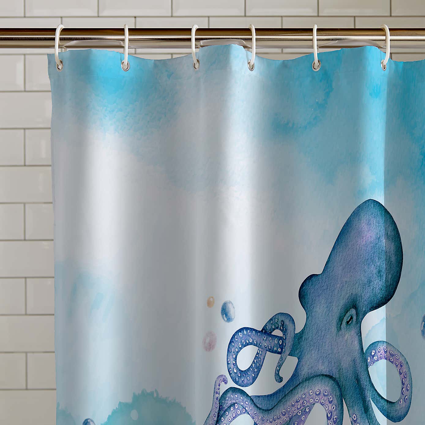 Catherine Lansfield Octopus Shower Curtain