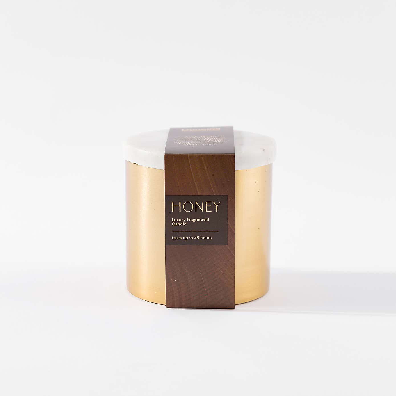 Brushed Gold Floral Honey Candle