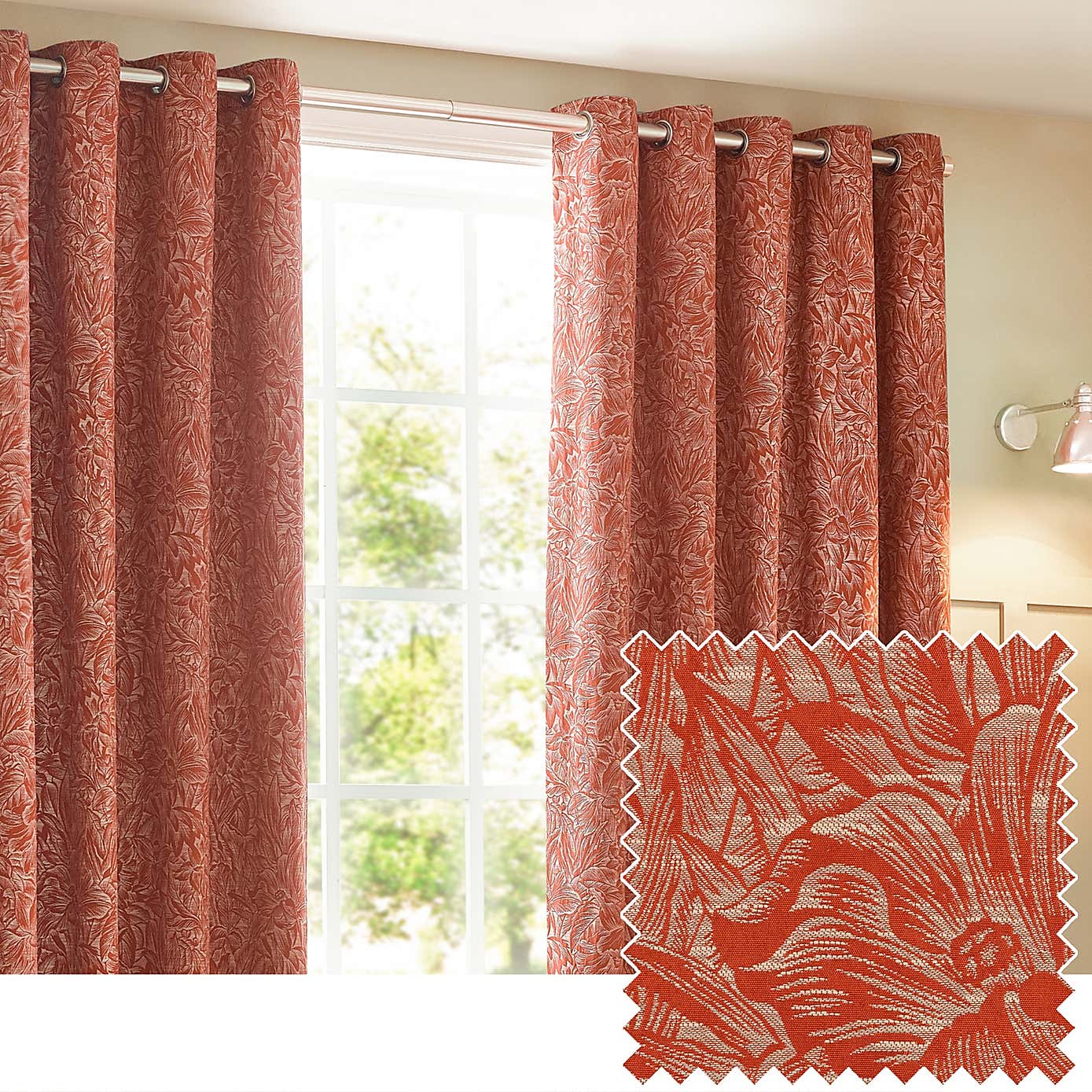 Grantley Brick Eyelet Curtains