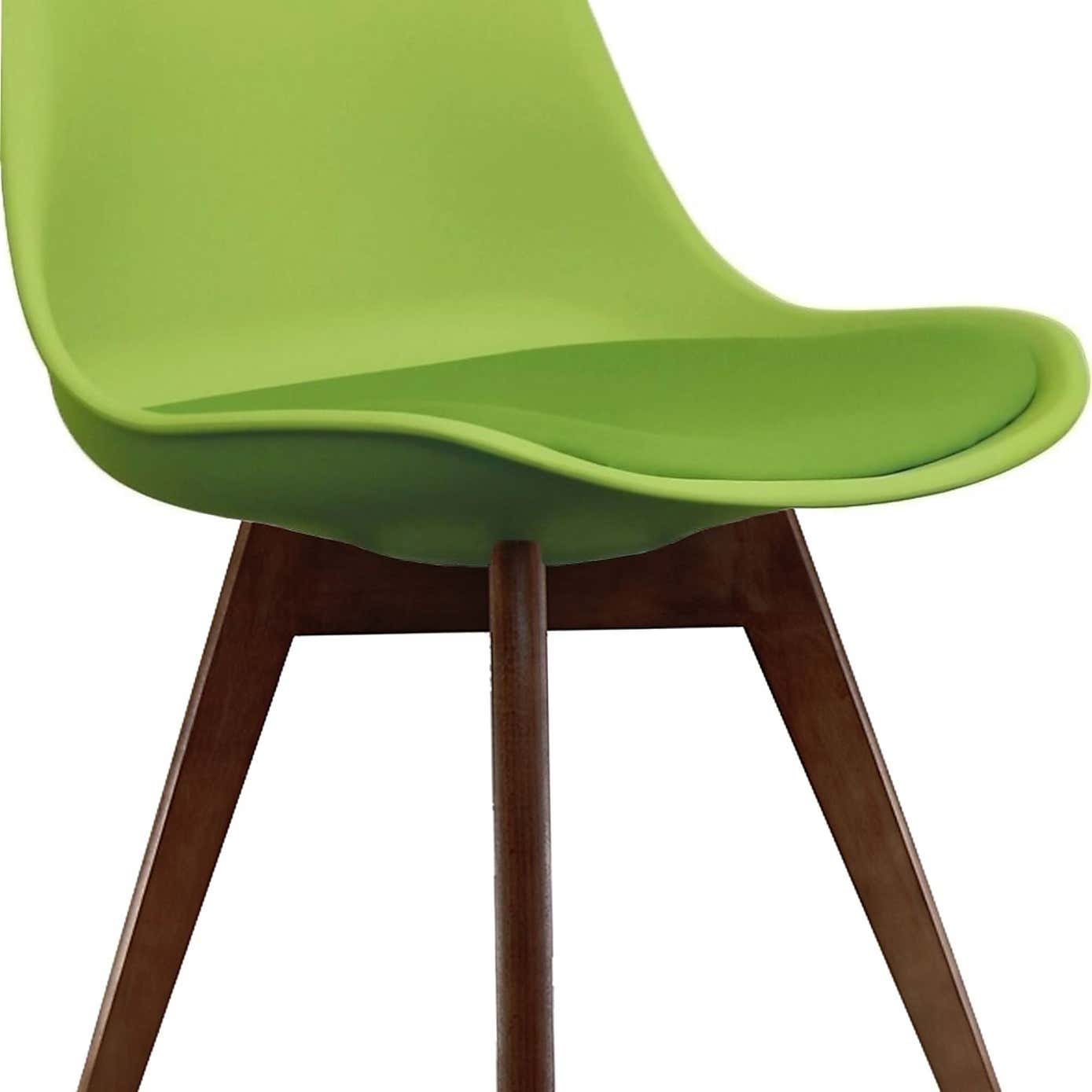Fusion Living Soho Plastic Dining Chair with Squared Legs