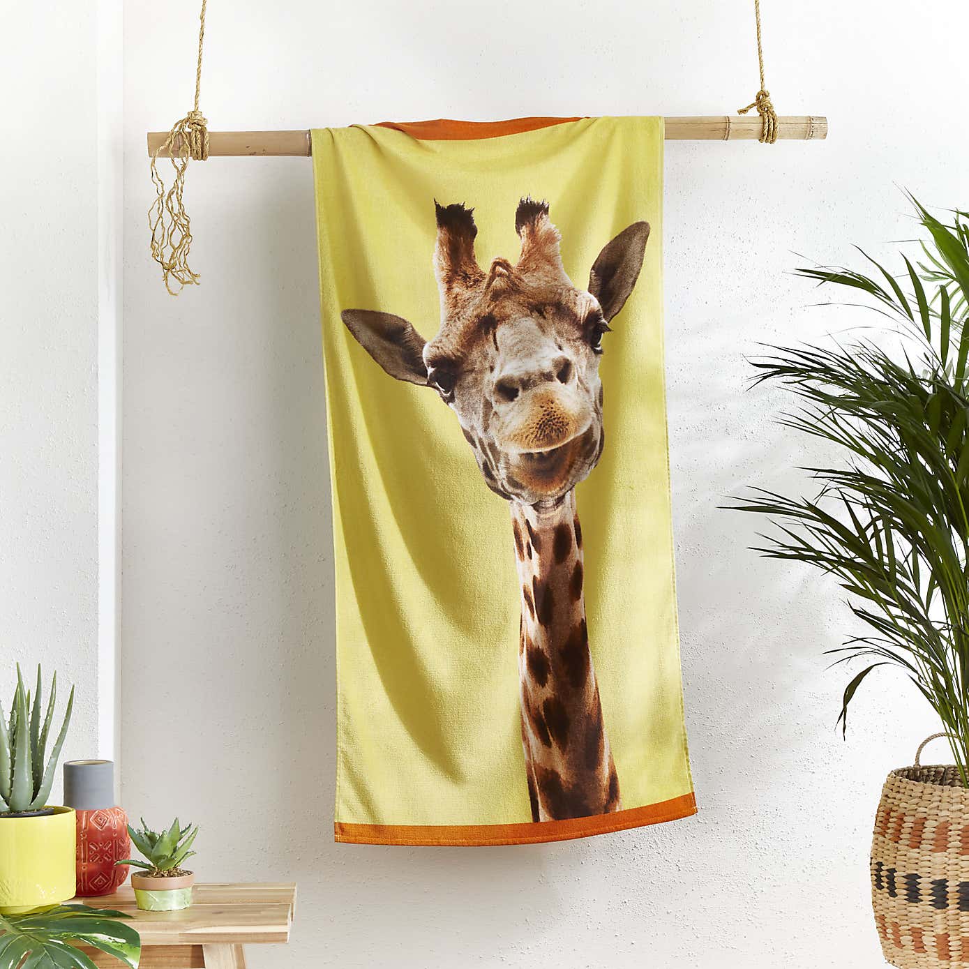 Catherine Lansfield Giraffe Beach Towel