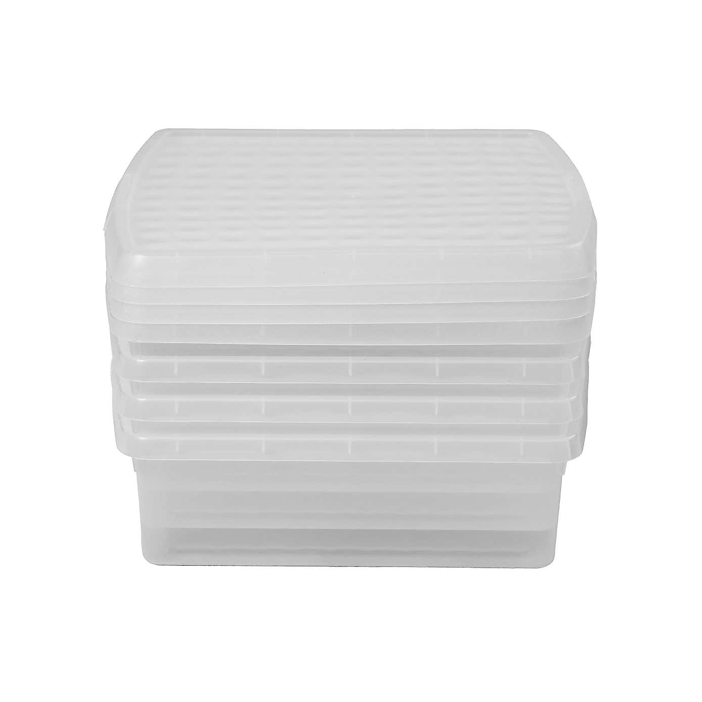 Wham Clip Pack of 4 Square Storage Boxes With Lids