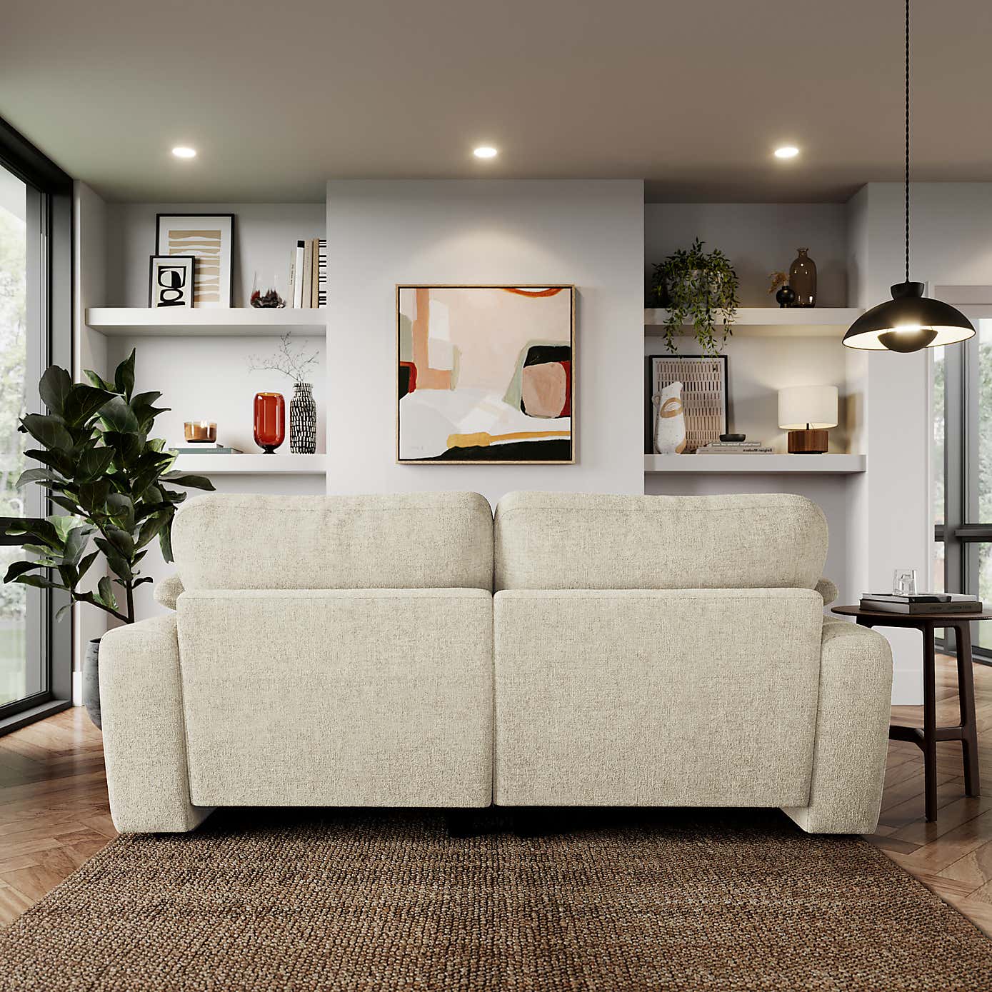 Magnus Soft Textured Chenille Corner Chaise Sofa