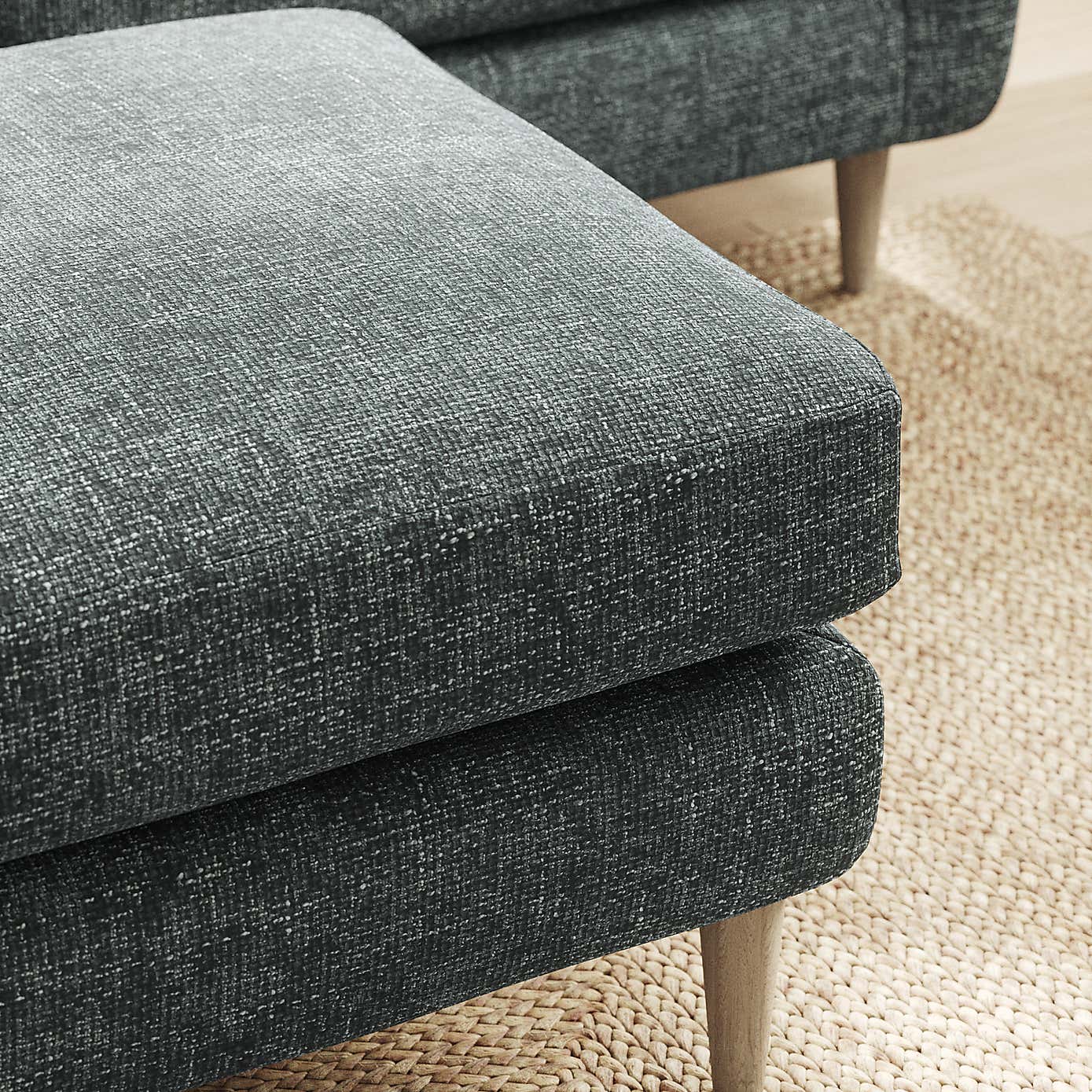 Sven Chunky Chenille Footstool