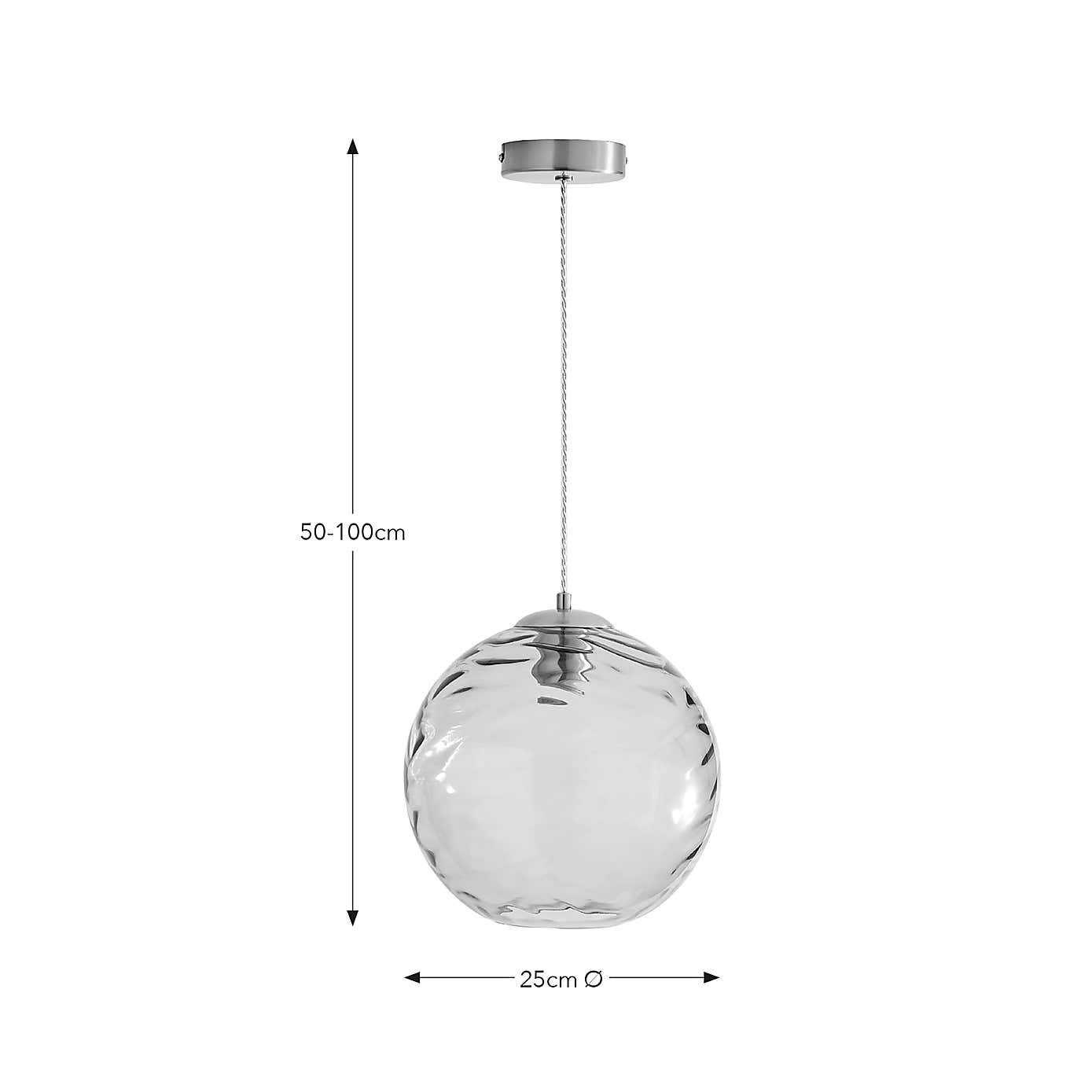 Aqua 1 Light Pendant Ceiling Fitting
