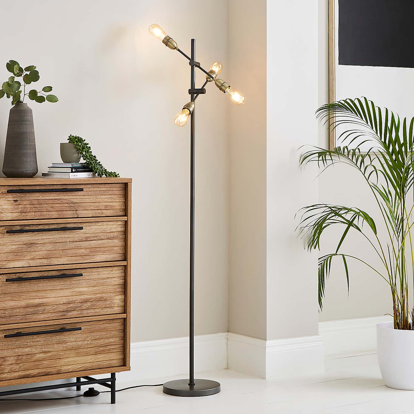 Marsden Industrial 4 Light Floor Lamp