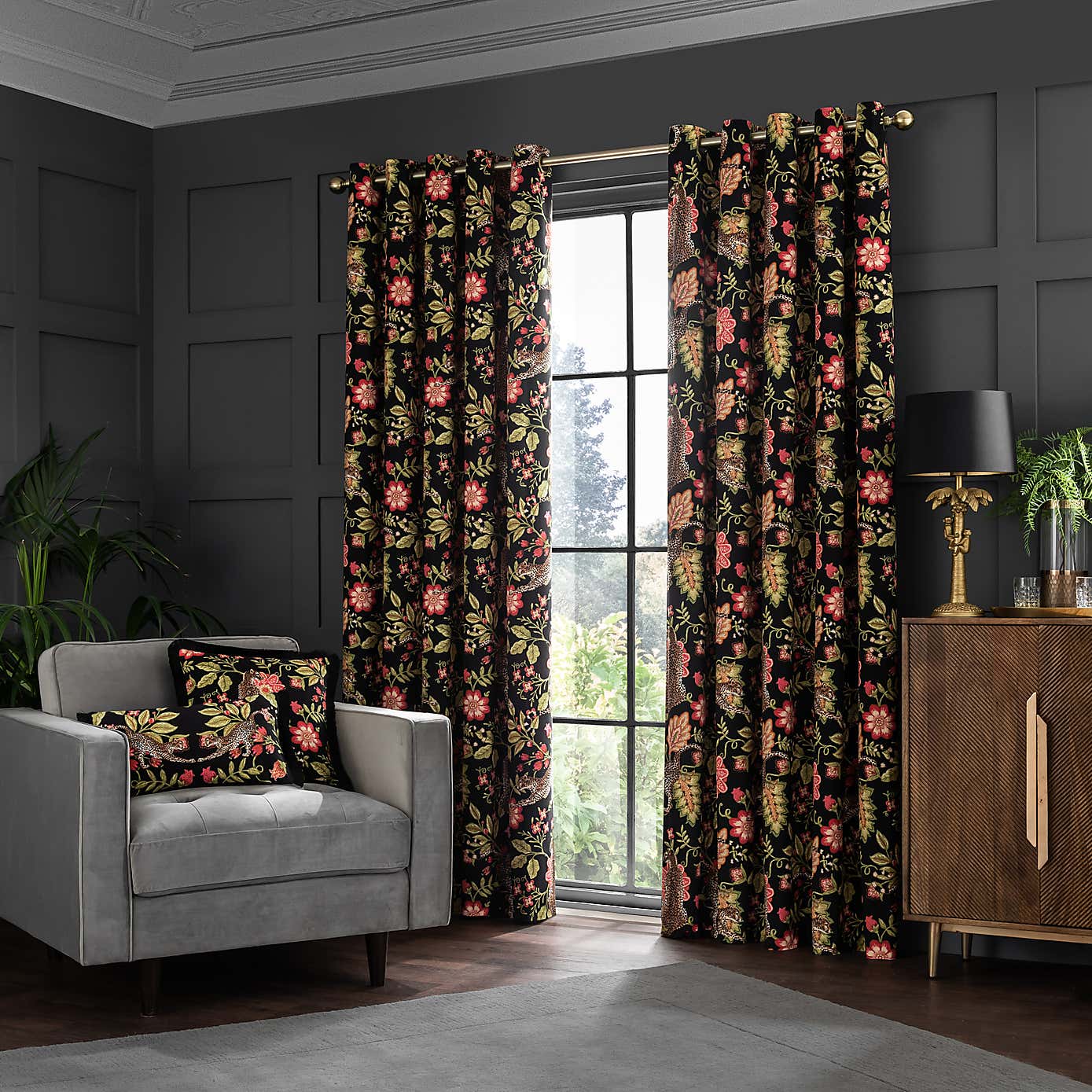 Paradise Cheetah Eyelet Curtains