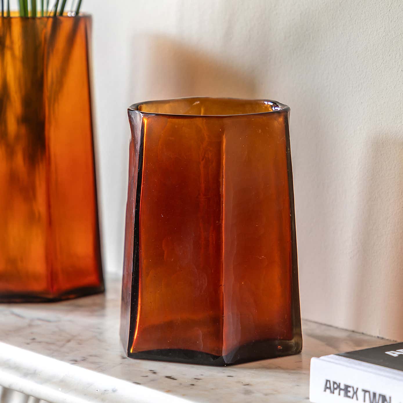 Organic Faceted Hurricane Vase