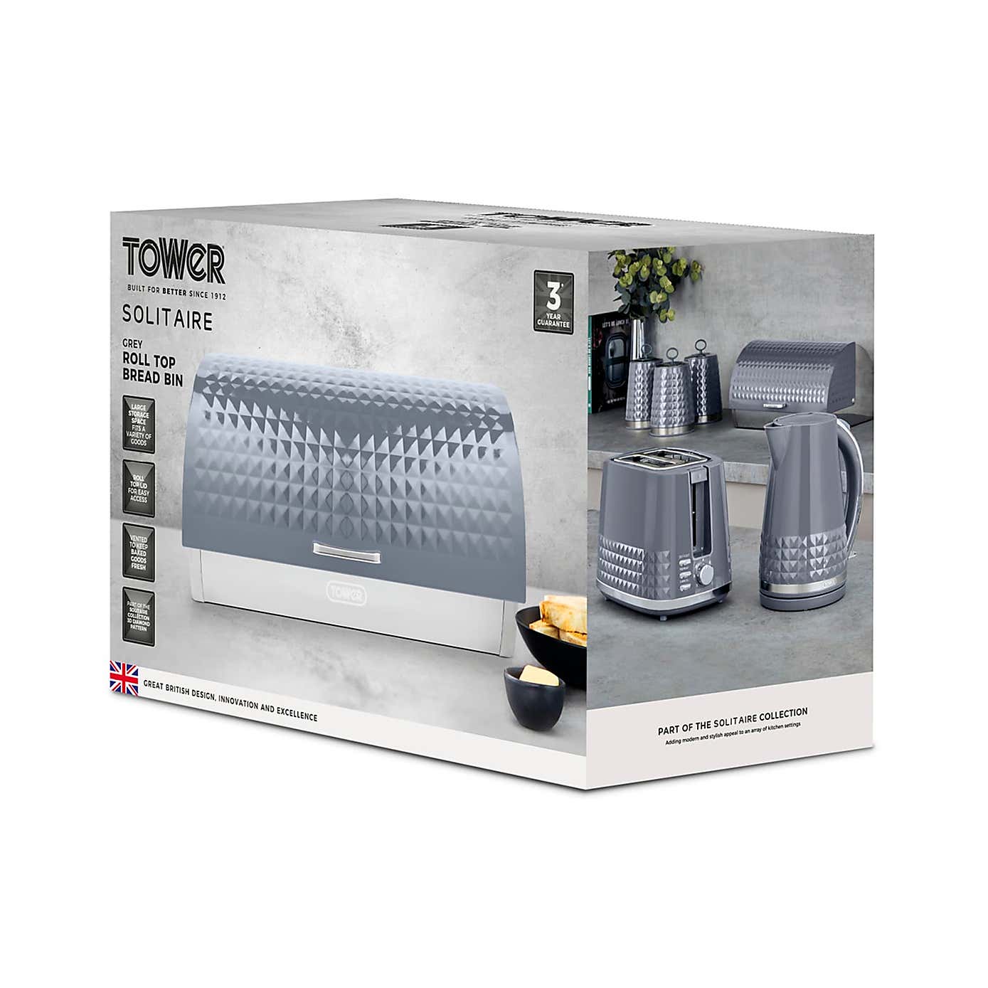 TOWER Solitaire Bread Bin