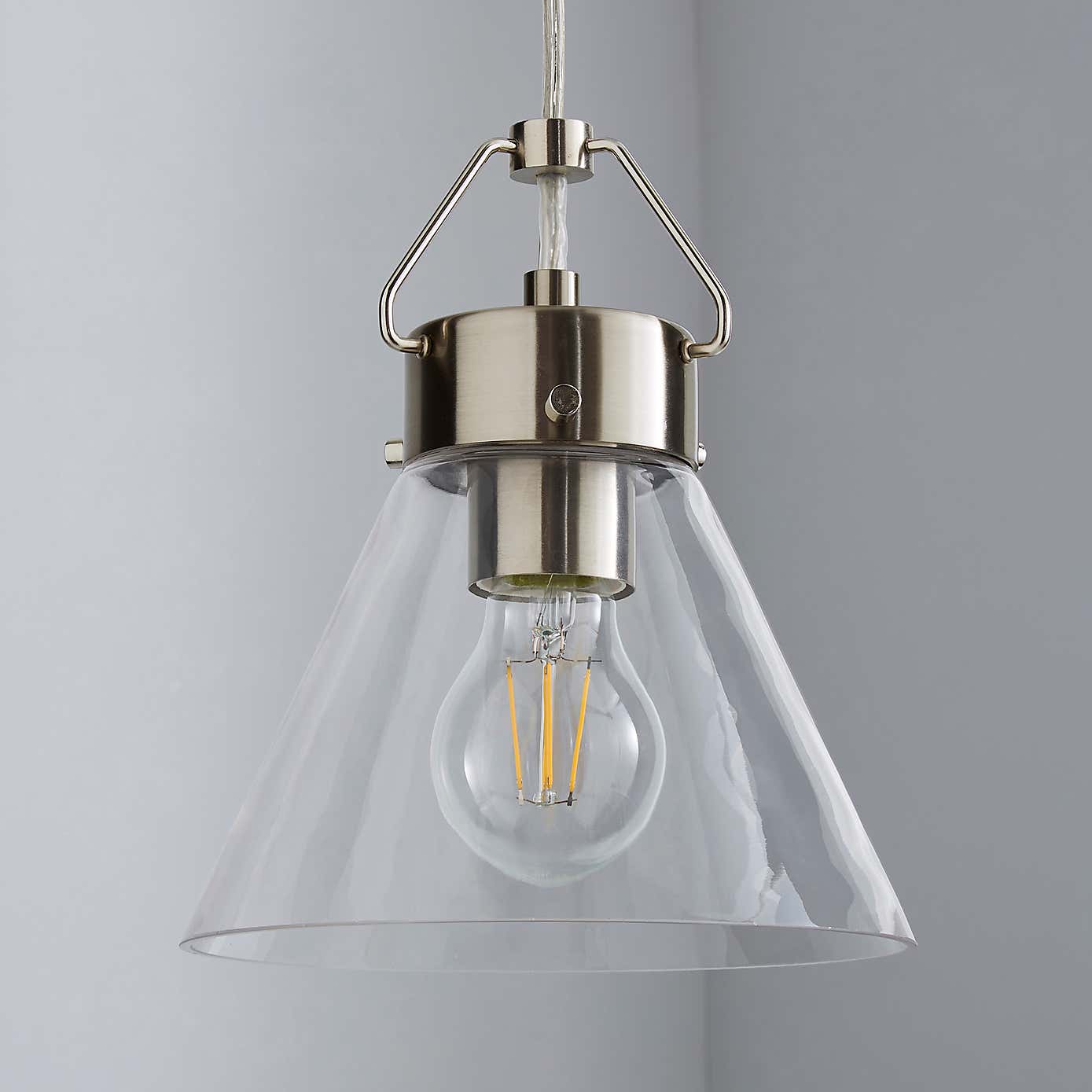 Delavin 1 Light Pendant Glass Ceiling Fitting