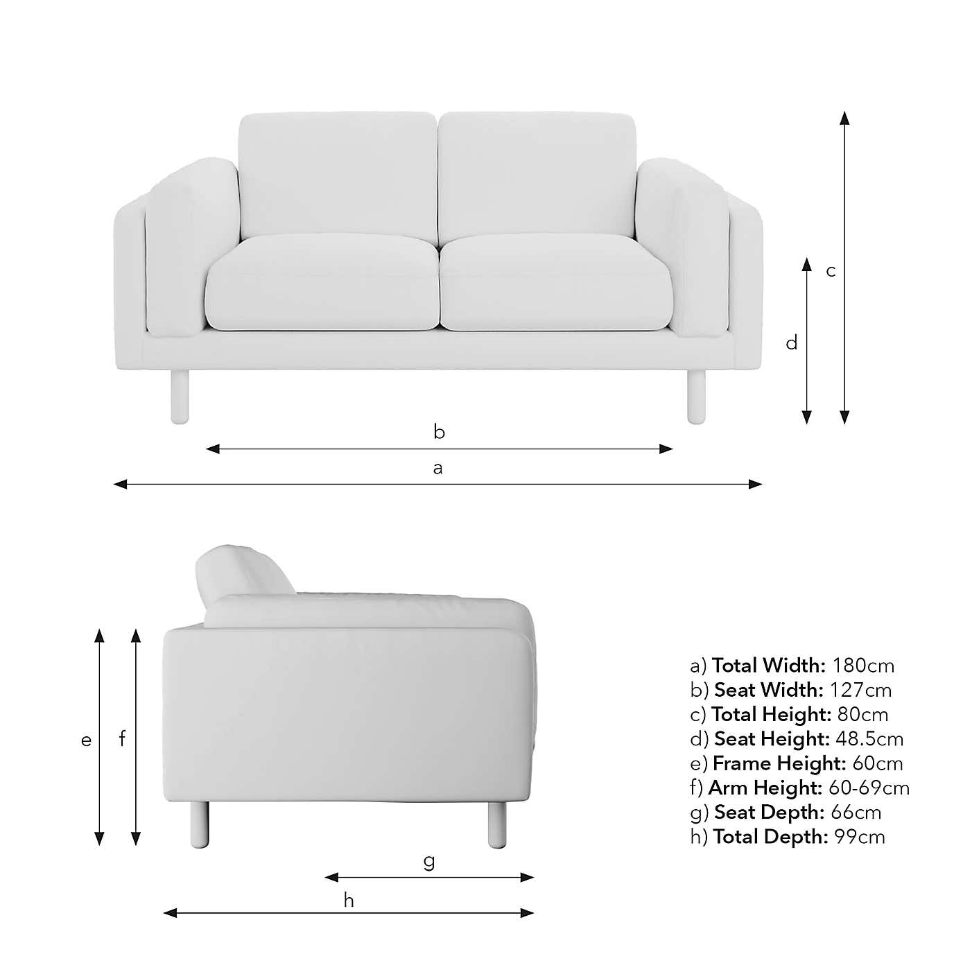 Newton Matte Plush Velvet 2 Seater Sofa