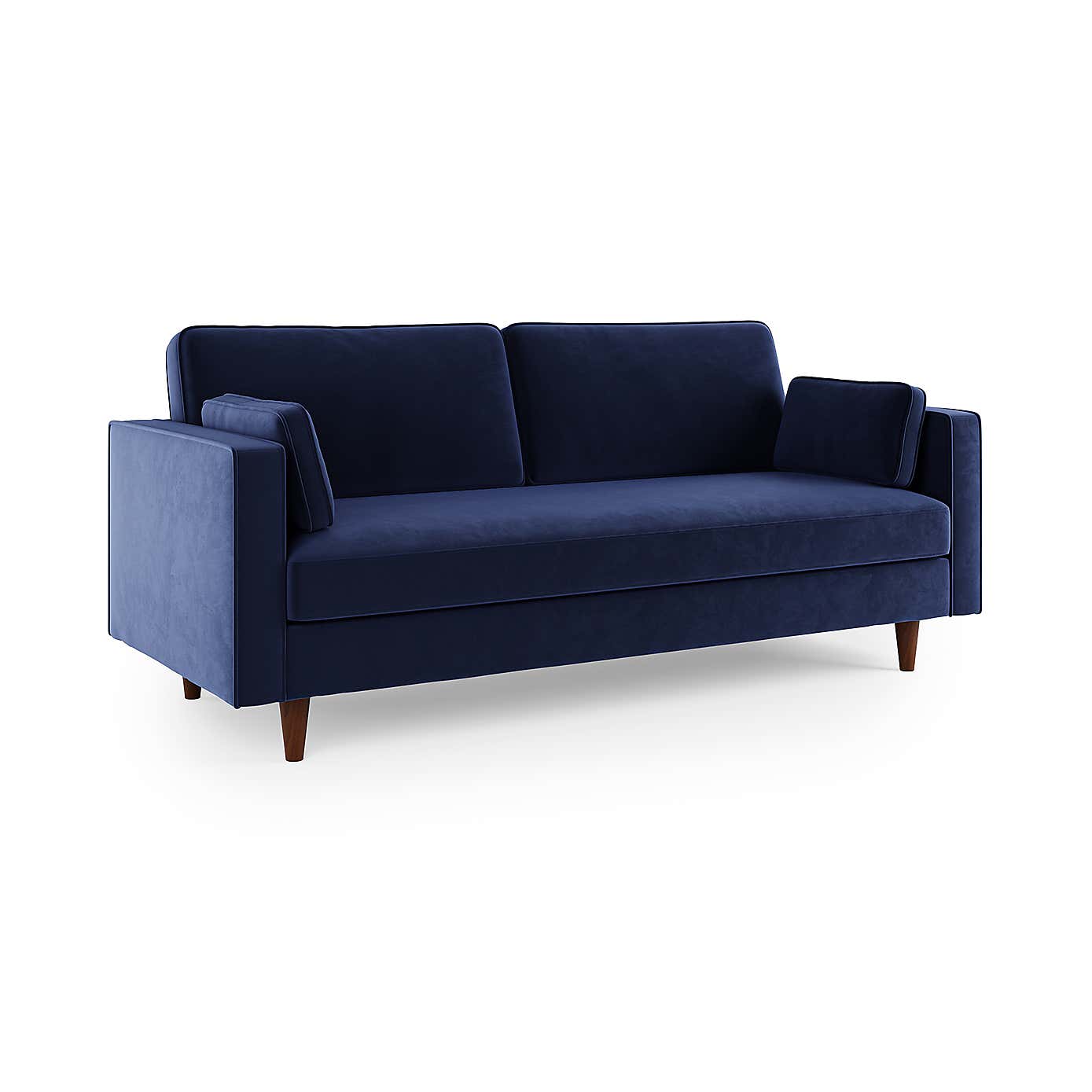Zoe Plain Velvet 3 Seater Sofa