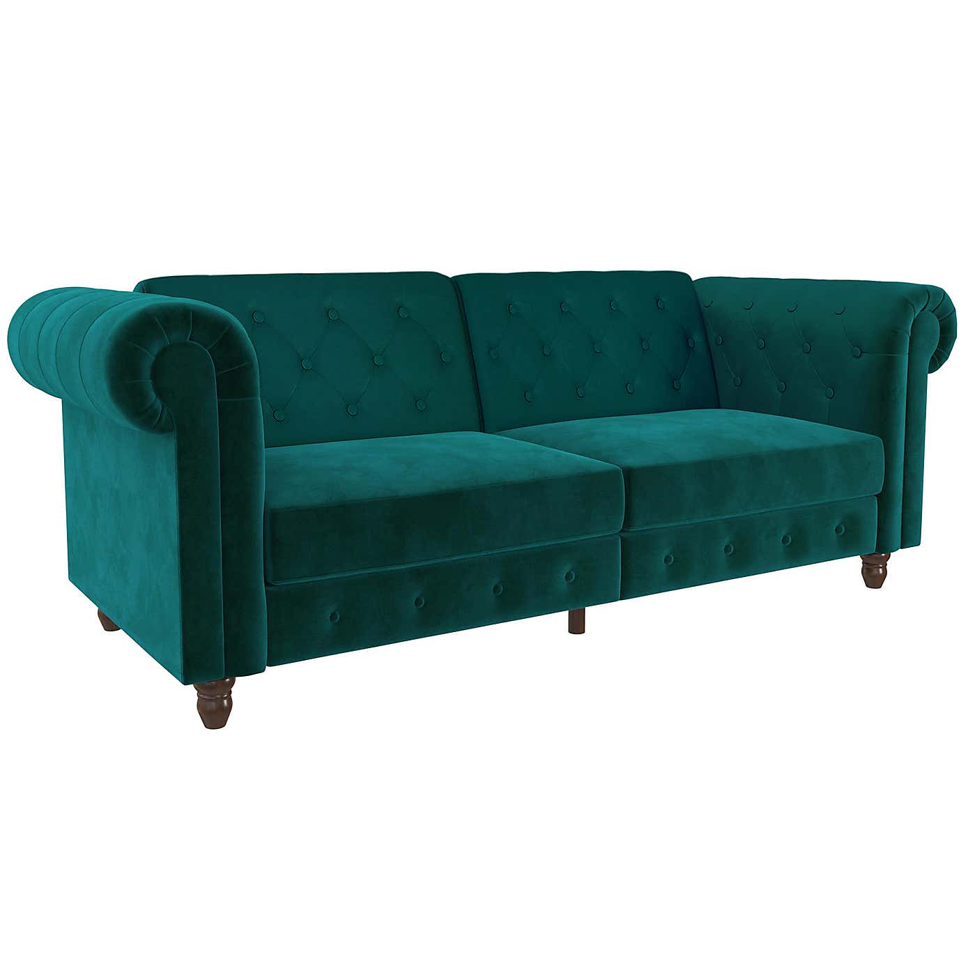 Felix Velvet Chesterfield Double Sofa Bed