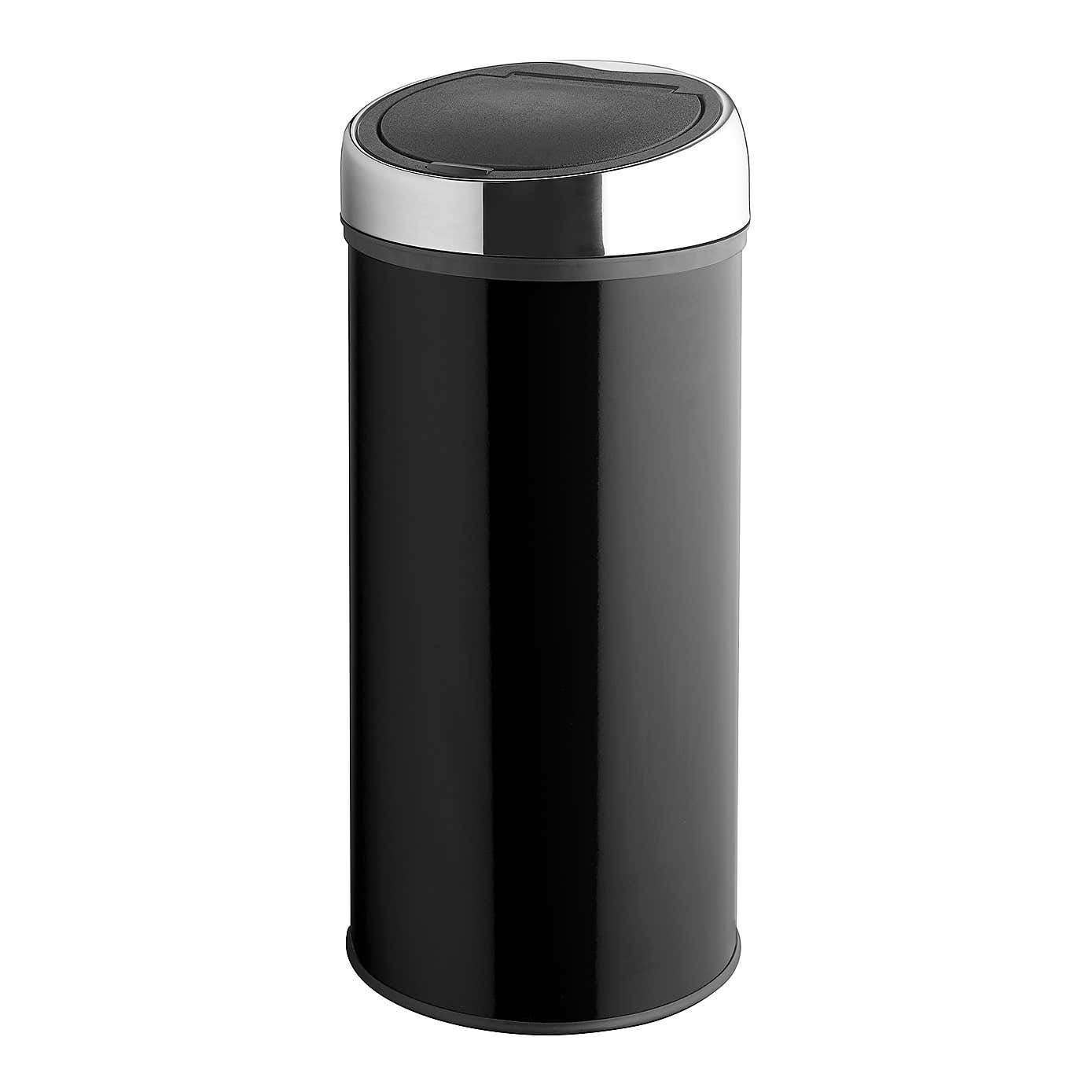 Spectrum Black 30 Litre Top Press Bin