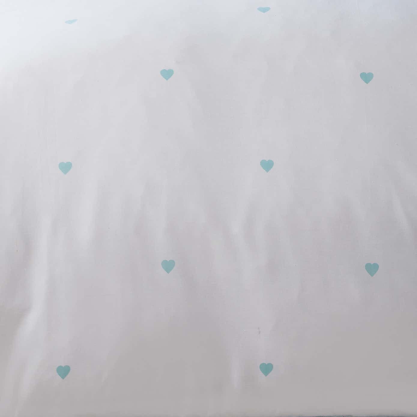 Serene Decorative Heart Duvet Cover and Pillowcase Set
