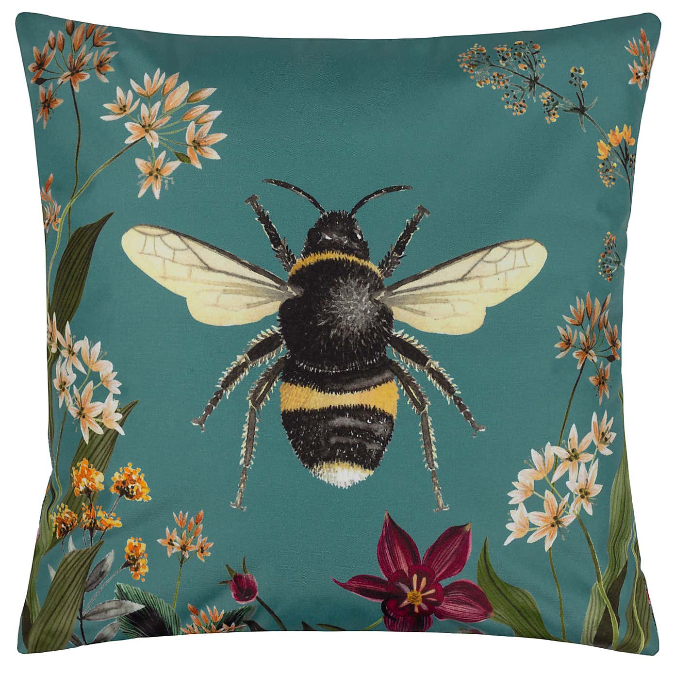 Wylder Nature Midnight Garden Bee Outdoor Cushion