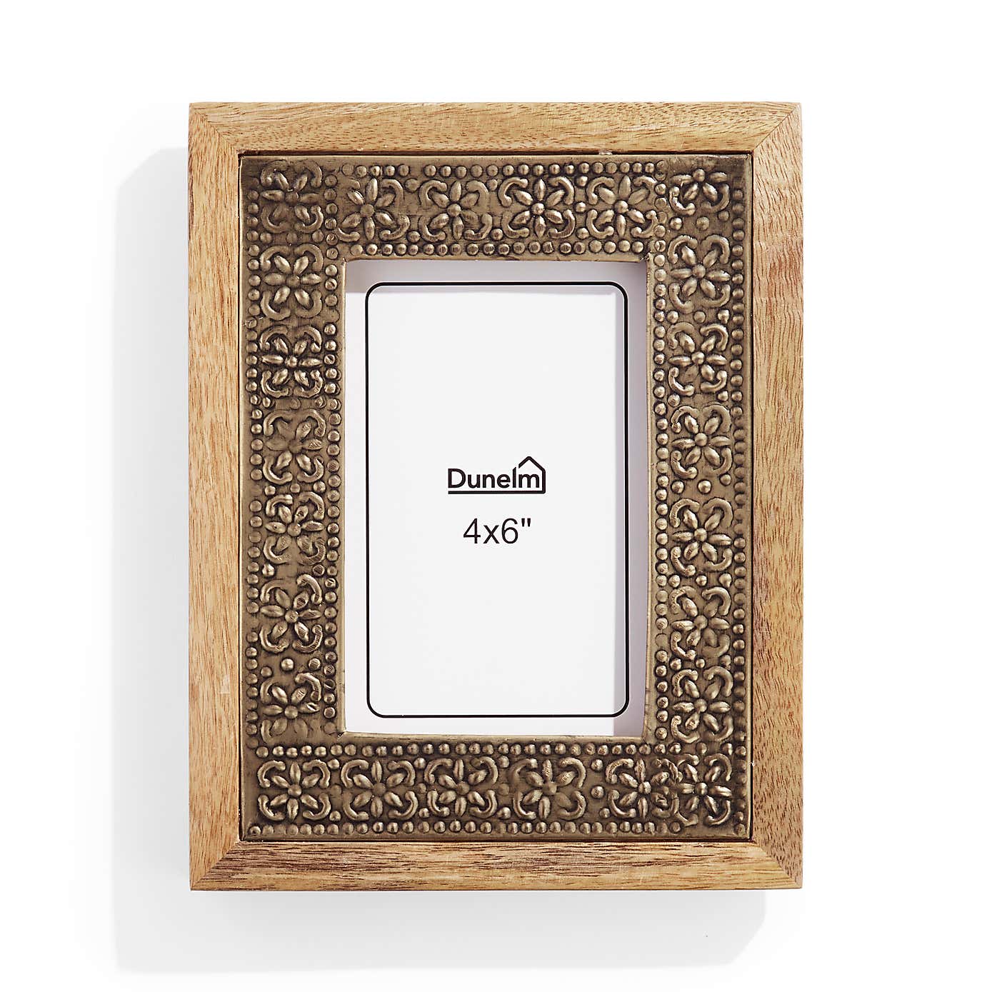 Detailed Gold Metal Wooden Edge Photo Frame