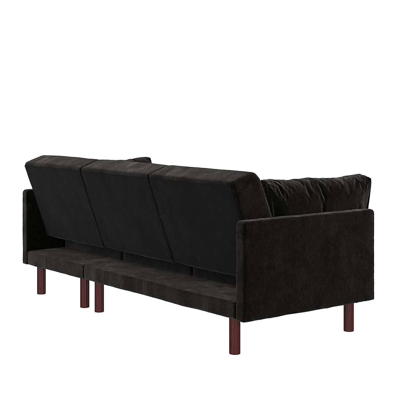 Clair Velvet Sprung Seat Sectional Sofa