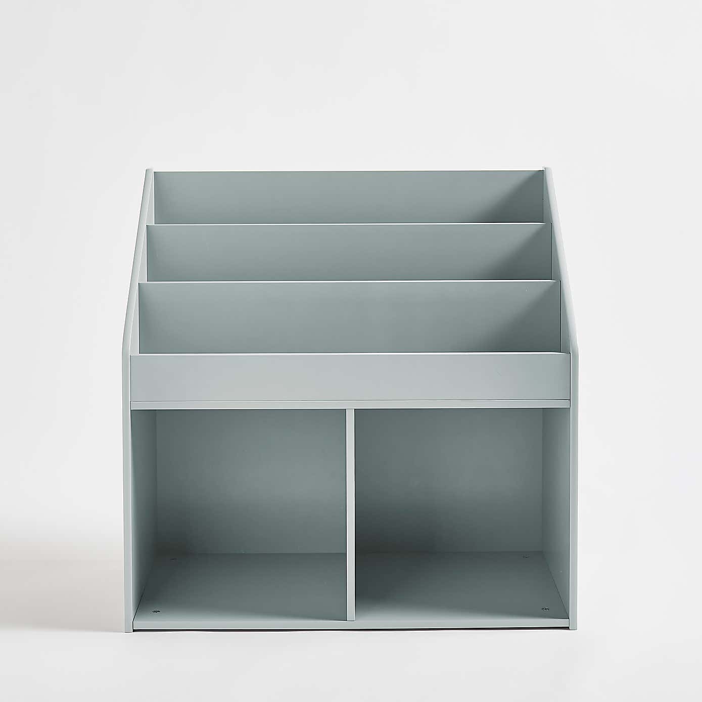 Kids Bookcase with Storage White