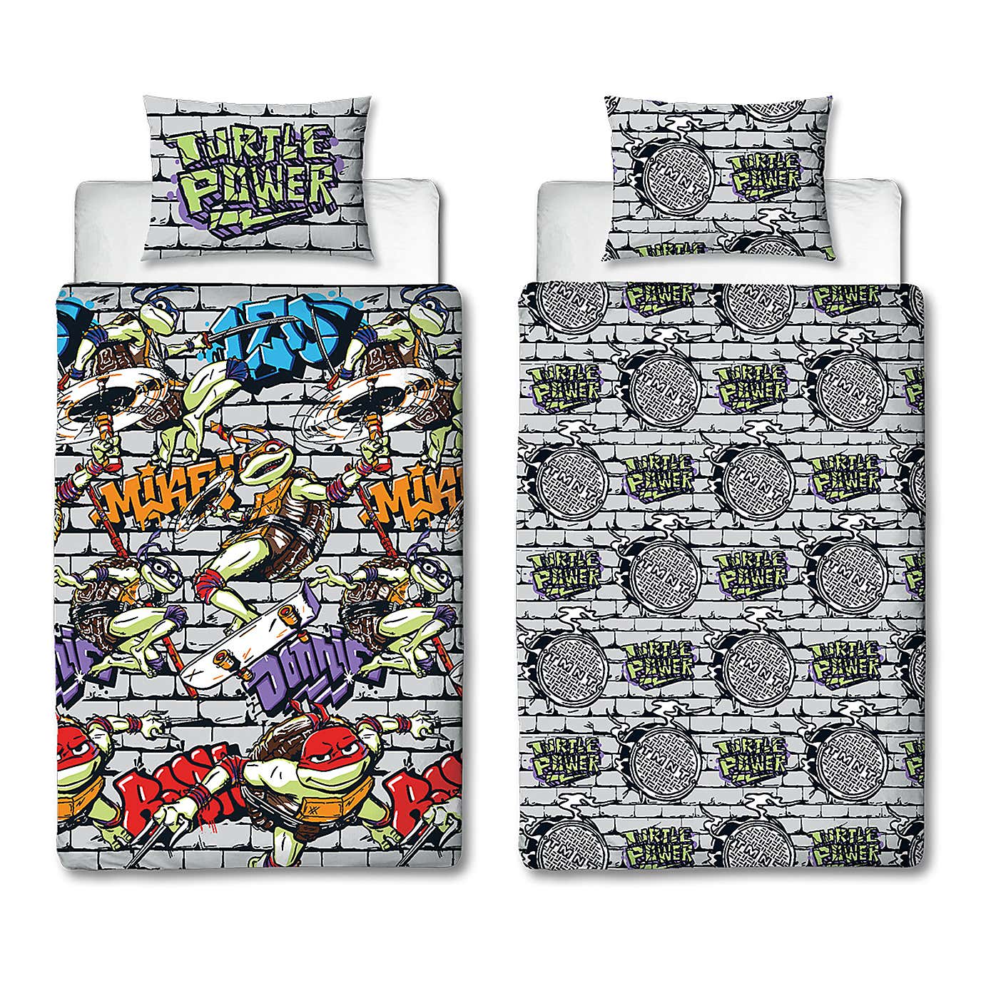 Teenage Mutant Ninja Turtles Power Single Duvet Cover and Pillowcase Set
