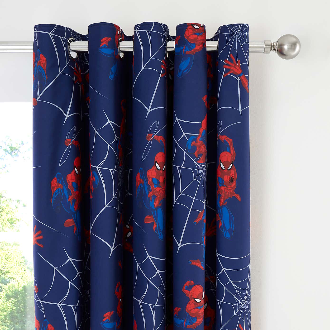Disney Spiderman Thermal Blackout Eyelet Curtains