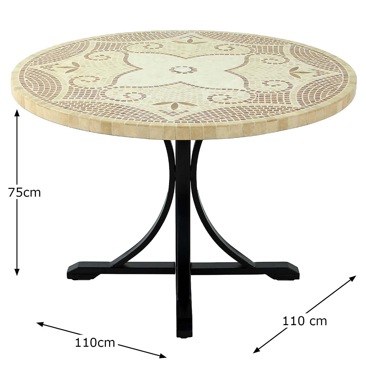 Provence Dining Table with 4 Stockholm Black Chairs Set