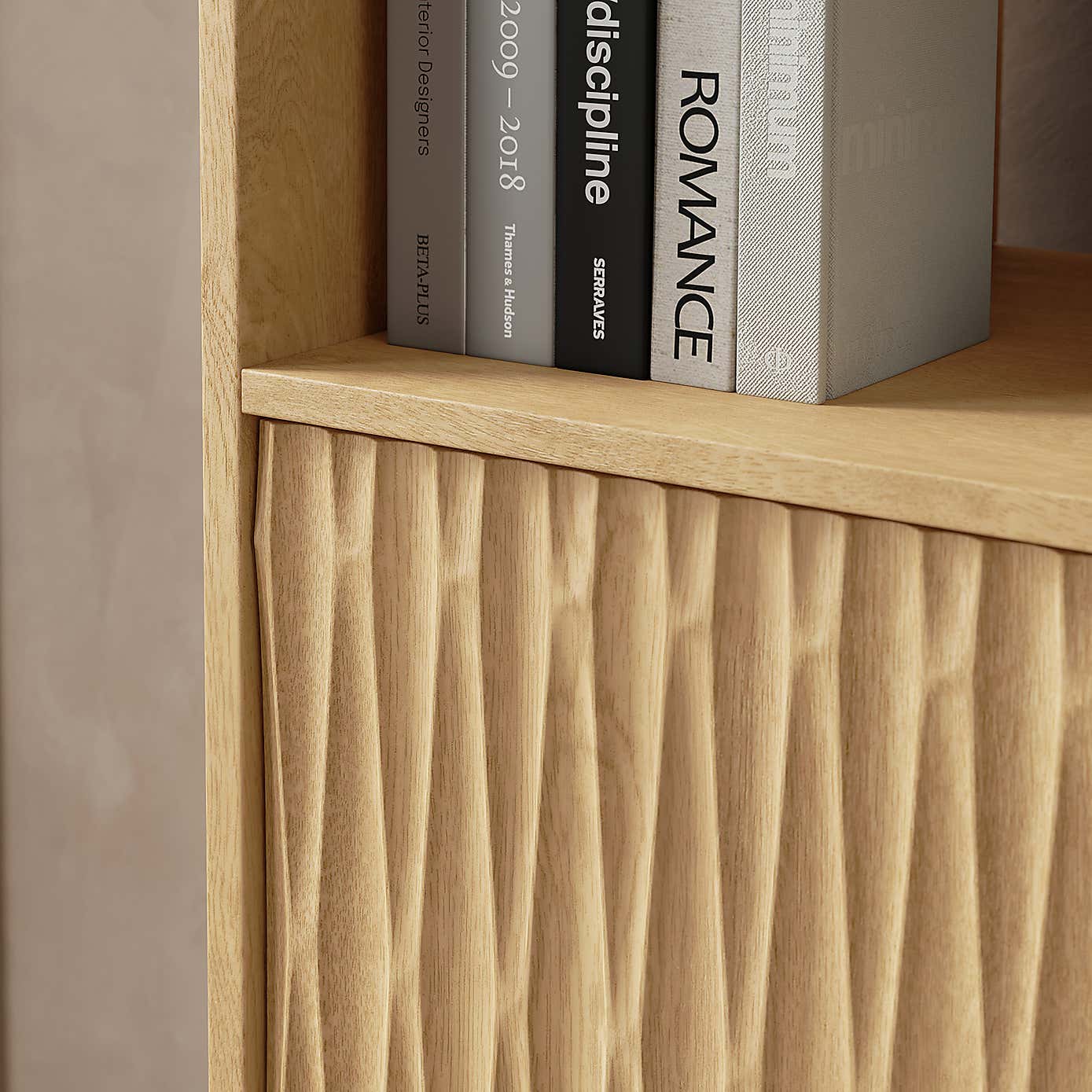 Inga Tall Bookcase, Oak Effect