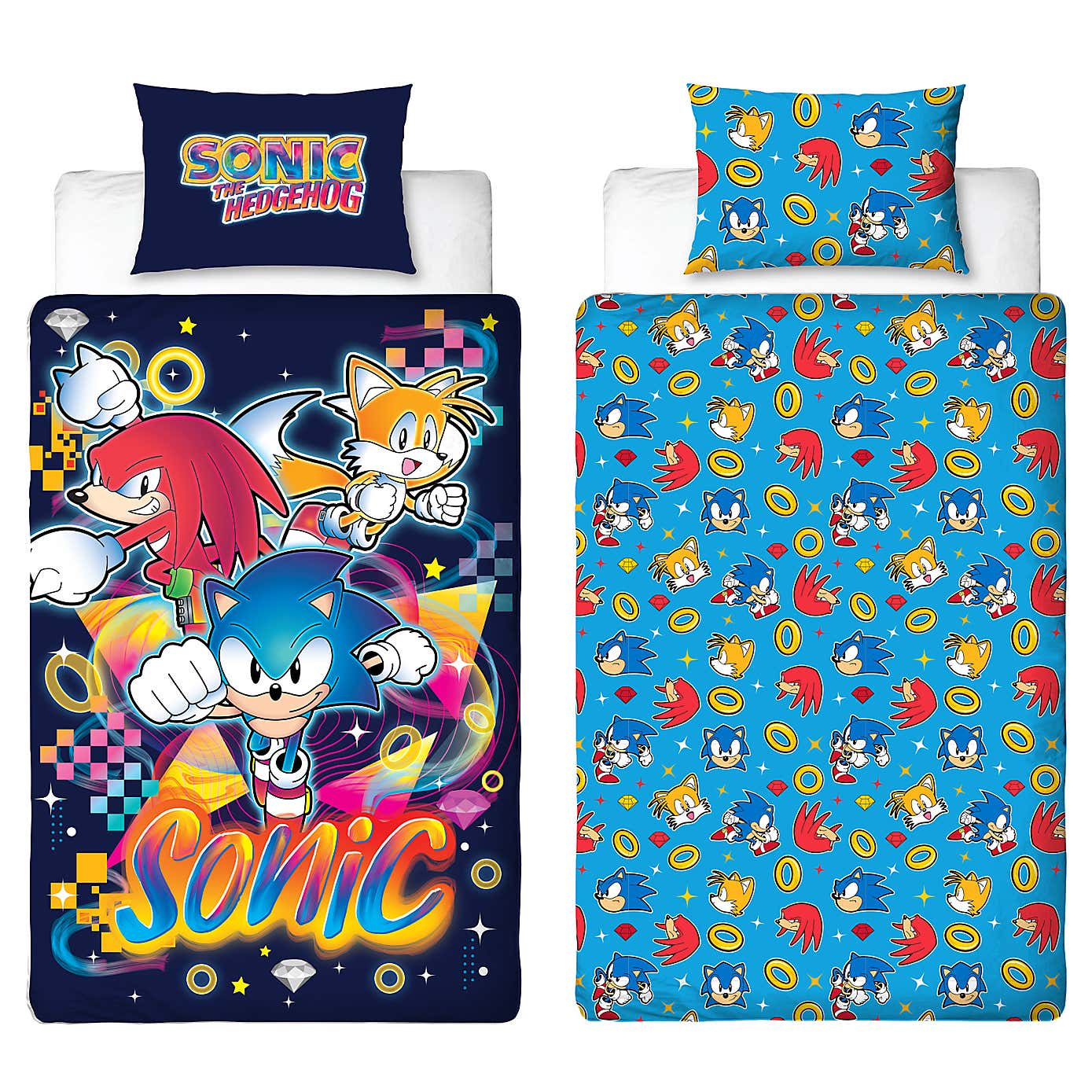 Sonic Liquid Polycotton Single Duvet Cover & Pillowcase Set