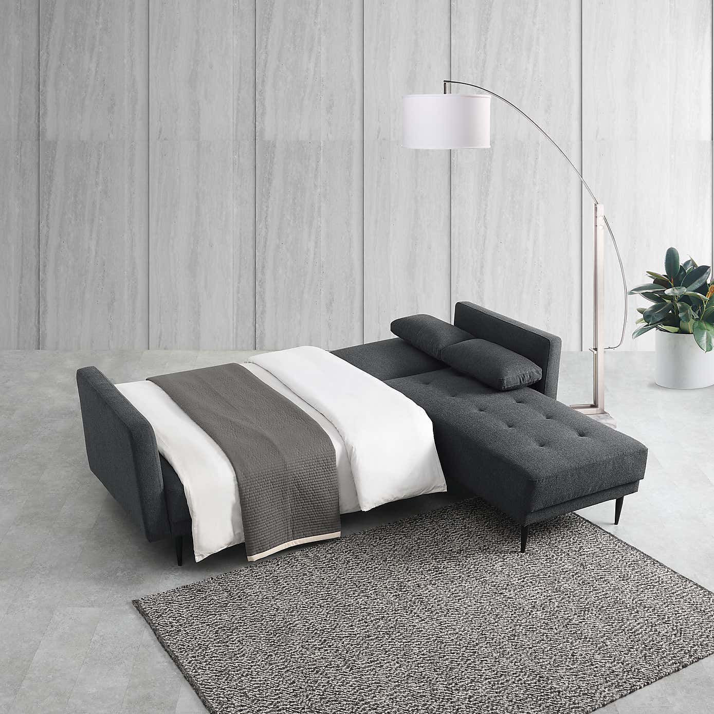 Selma Fabric Corner Double Sofa Bed