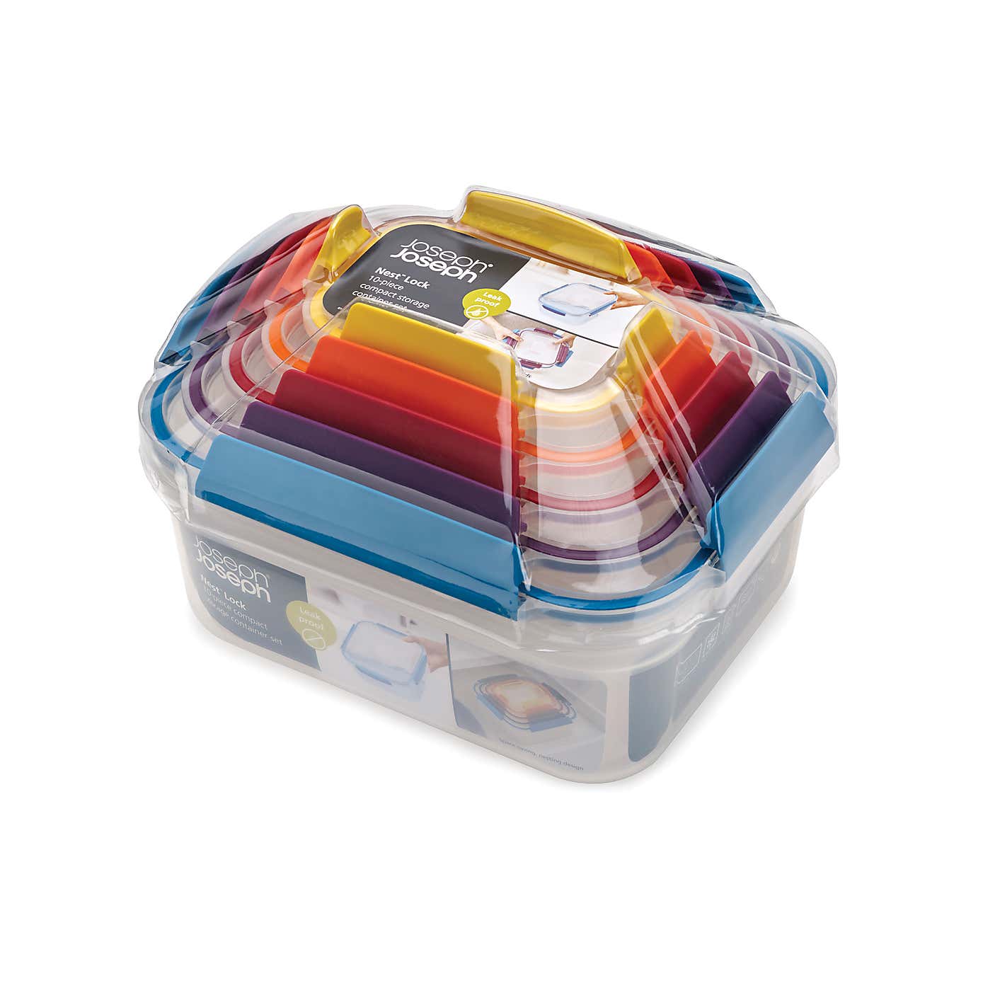 Joseph Joseph Set of 5 Multicolour Nest Lock Storage Containers