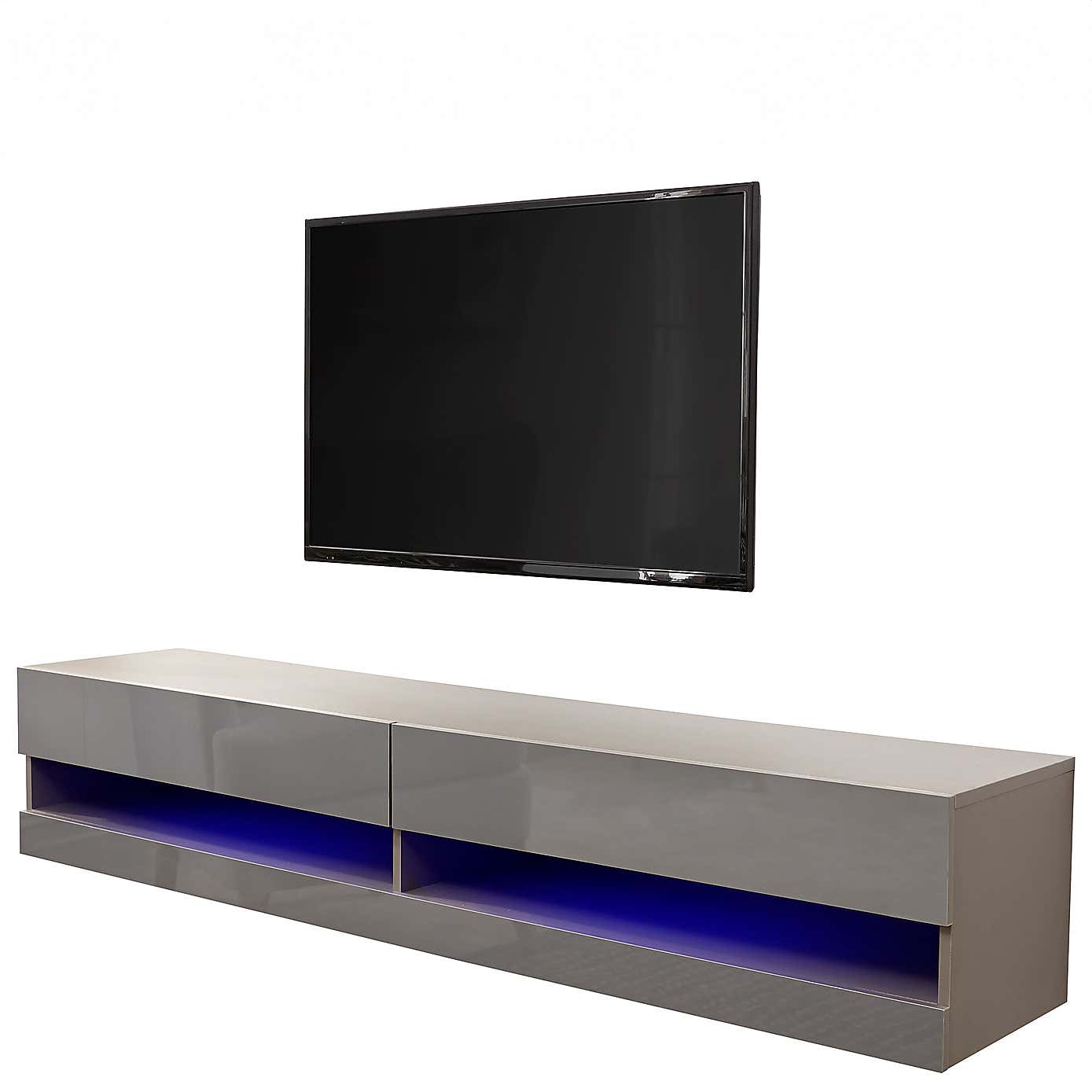 Galicia LED Wide Floating Wall TV Unit for TVs up to 67"