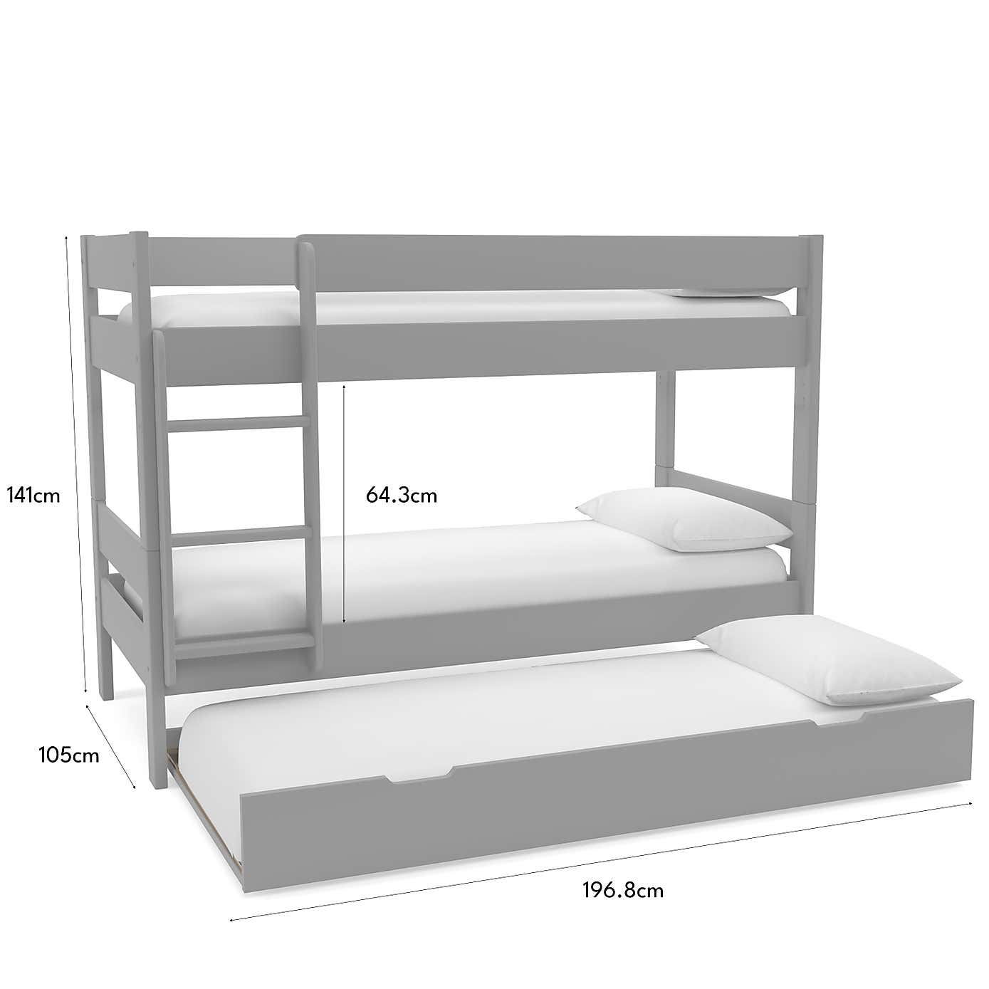 Stompa Compact Wooden Bunk Bed With Open Trundle