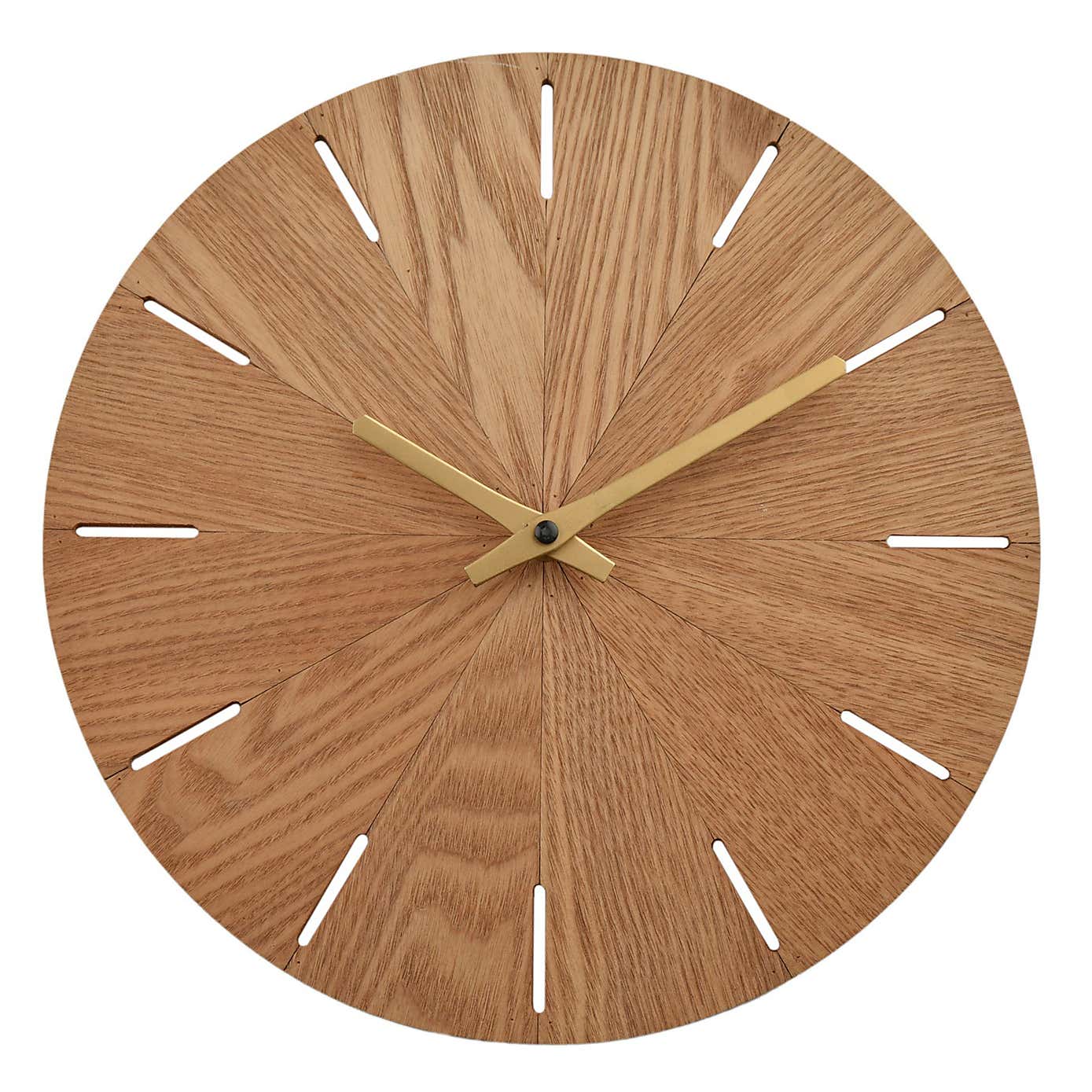 Interval Sunburst Wooden Wall Clock