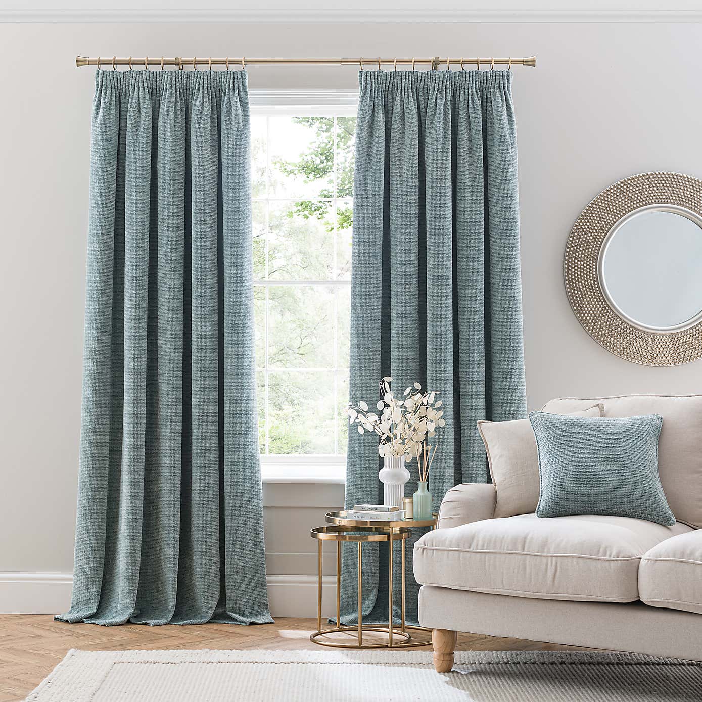Alayna Chenille Pencil Pleat Curtains