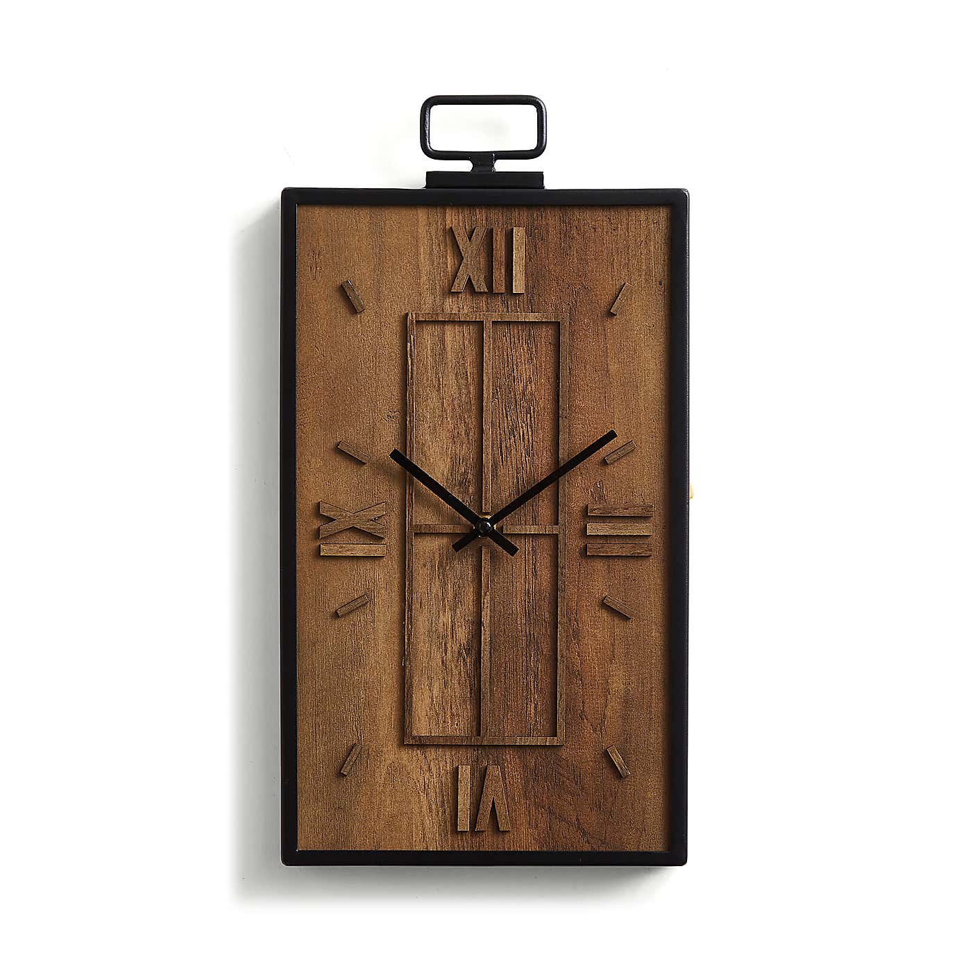 Fulton Industrial Rectangular Wall Clock